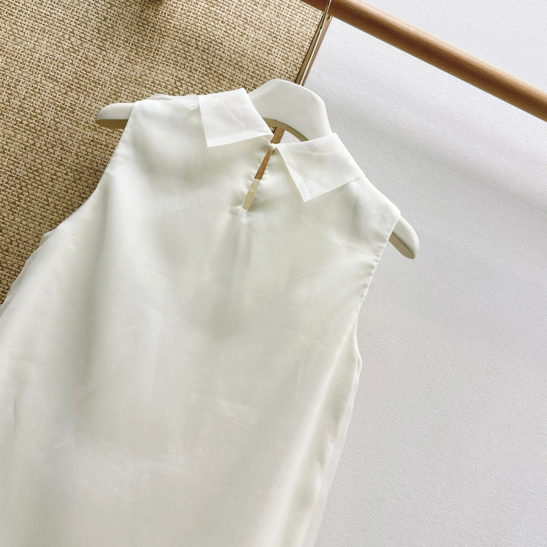 MiuMiu 2026 Sleeveless  Dress Voile 645313