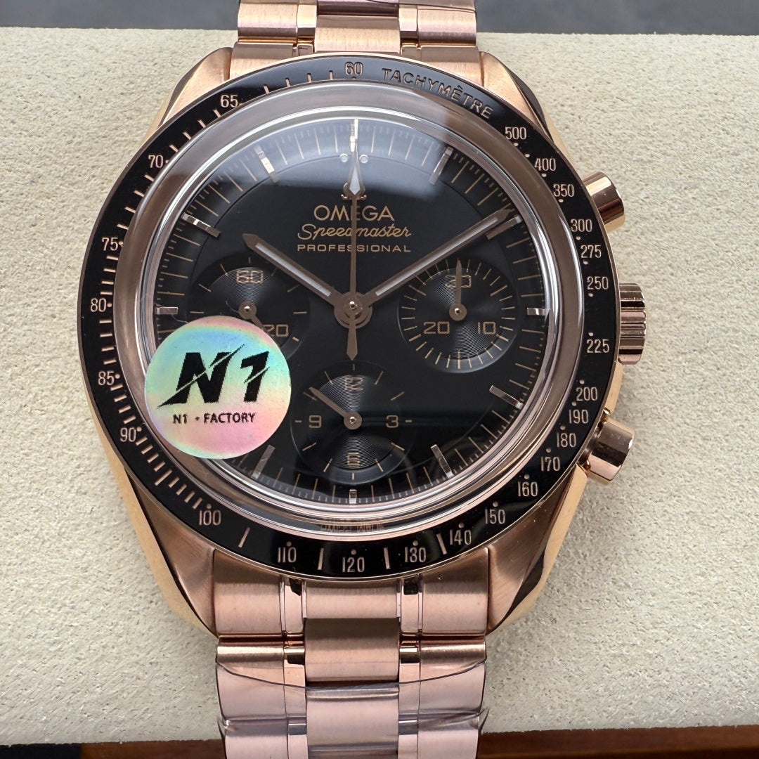 Omega Speedmaster Professional Moonwatch 42mm Rose Gold Black Dial 233474