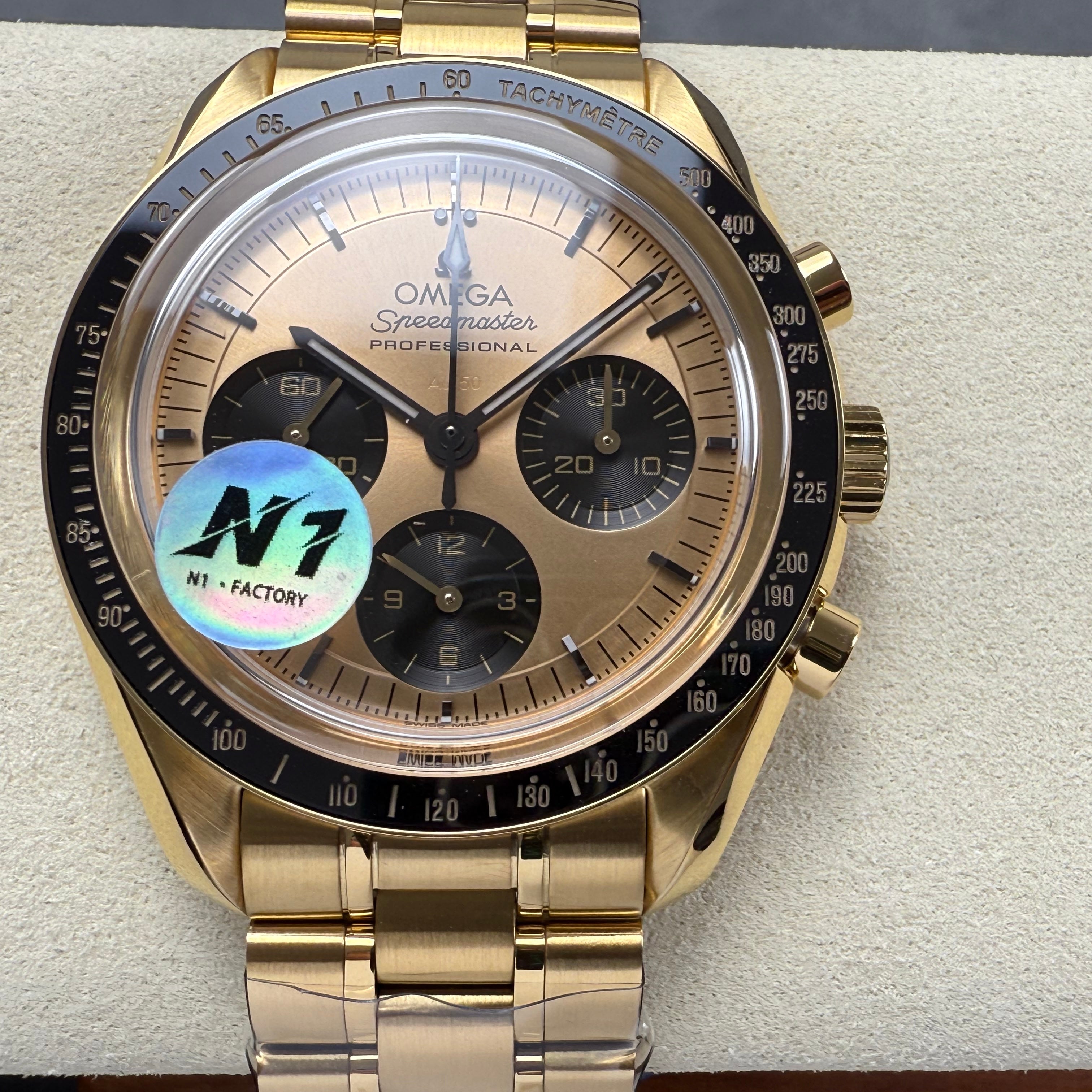 Omega Speedmaster Professional Moonwatch 42mm Yellow Gold Black Dial 233472