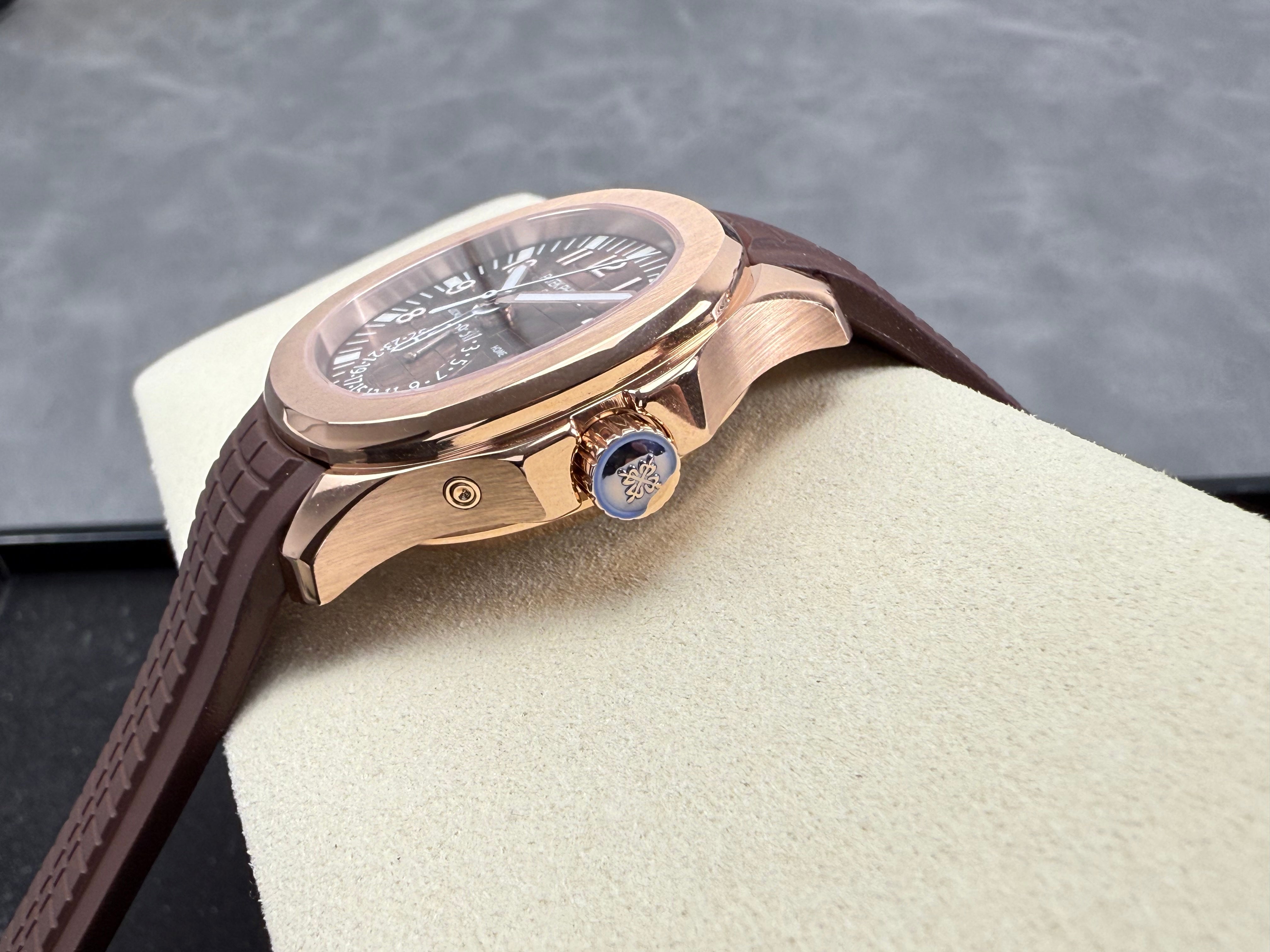 Patek Philippe Aquanaut Travel Time 40mm Brown Dial Rose Gold Case