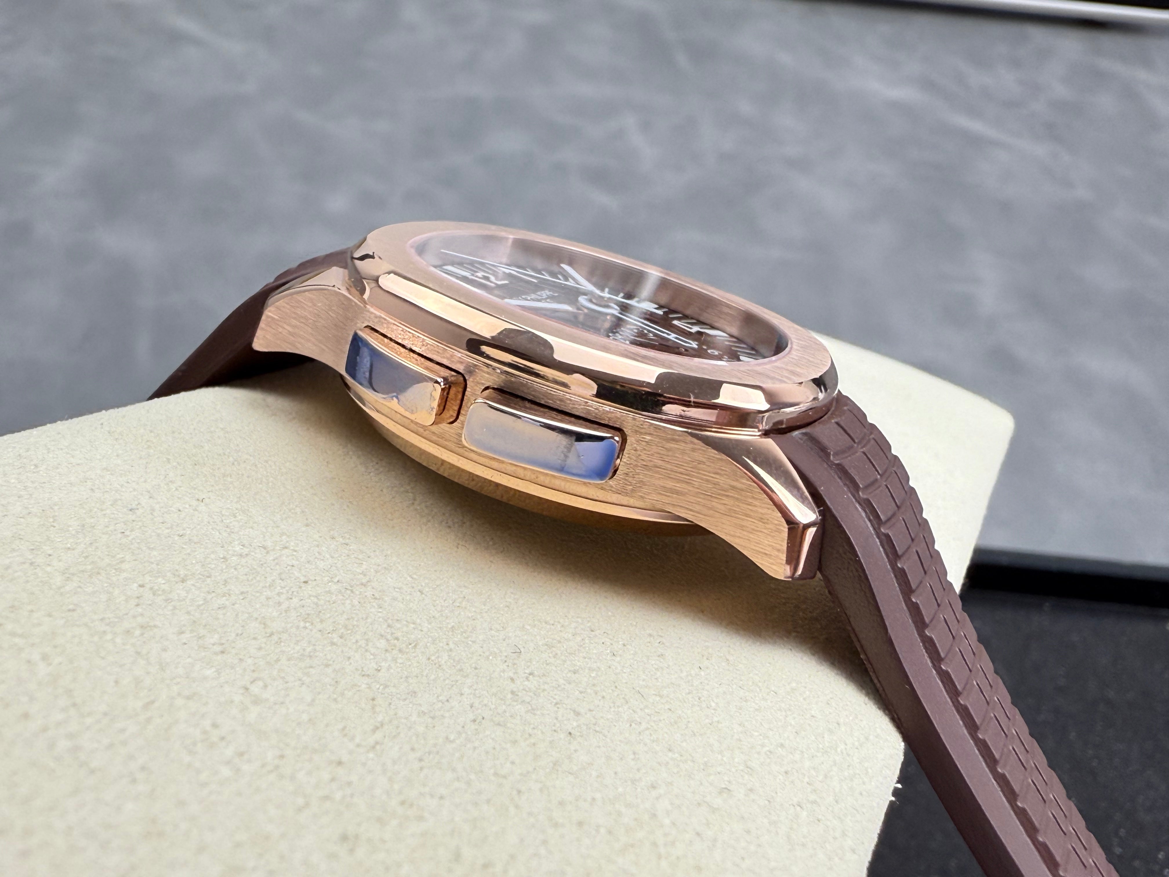 Patek Philippe Aquanaut Travel Time 40mm Brown Dial Rose Gold Case
