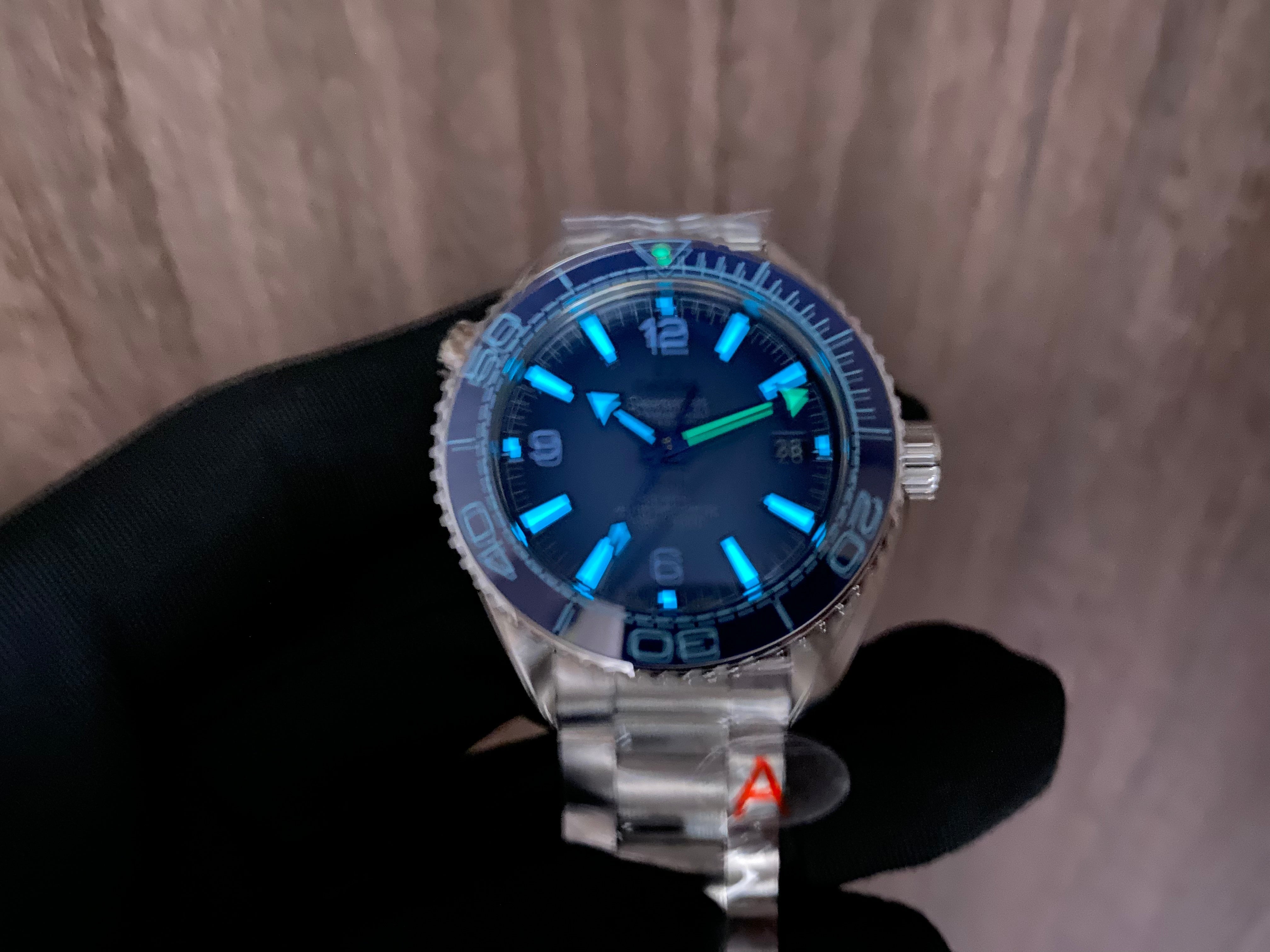 Omega Seamaster Planet Ocean 39.5mm Steel Case Blue Dial