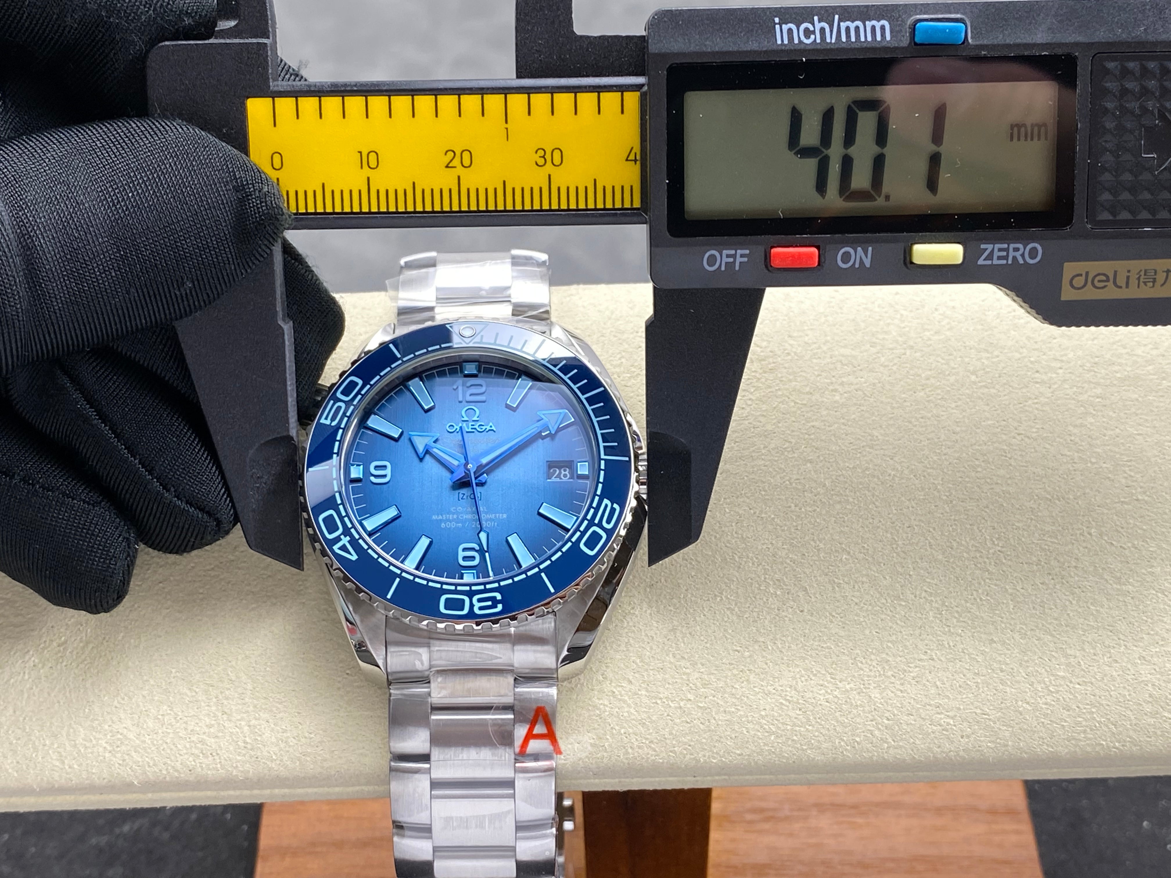 Omega Seamaster Planet Ocean 39.5mm Steel Case Blue Dial