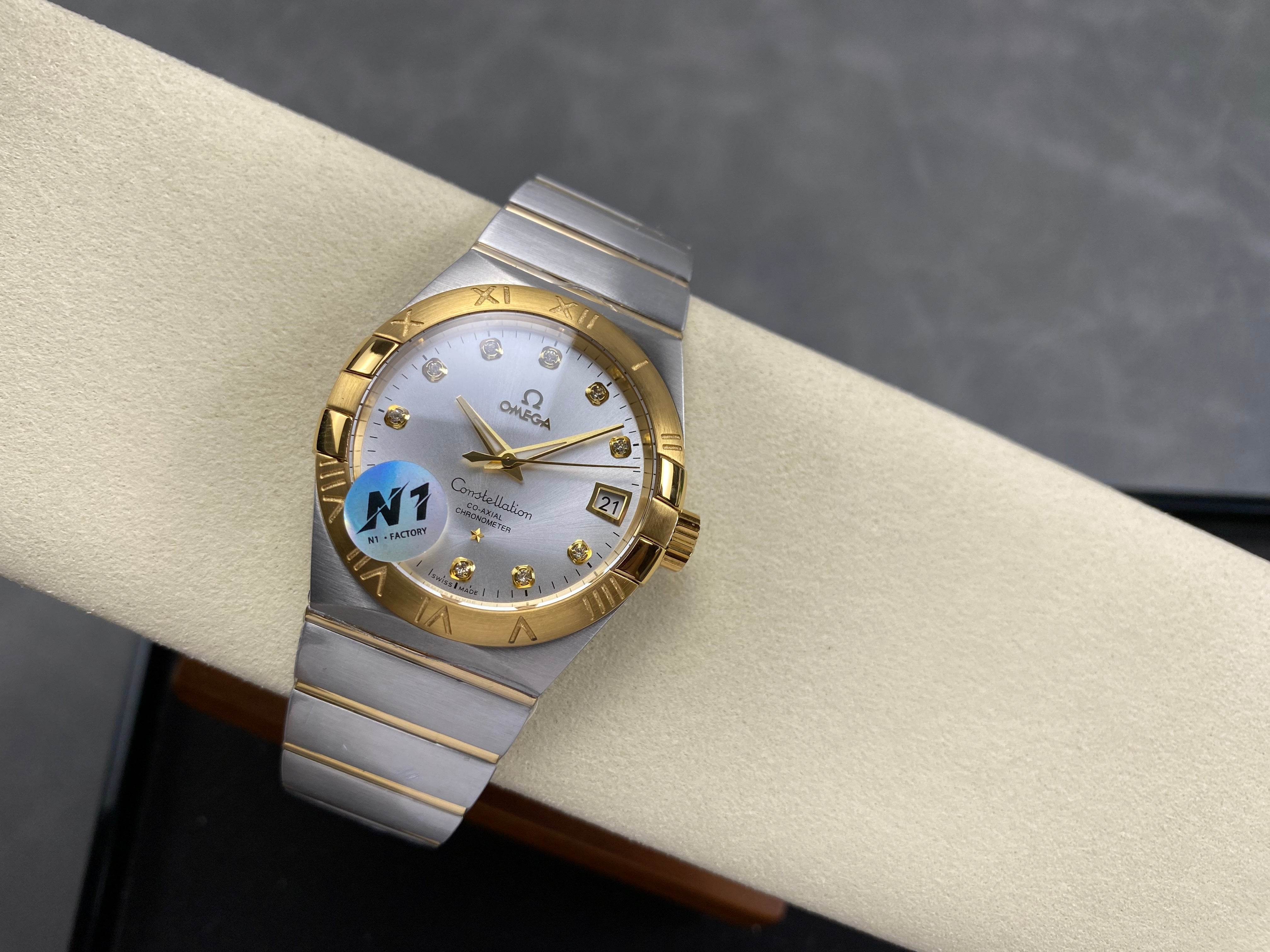 Omega Constellation Co-Axial Chronometer 38mm Gold Steel Case