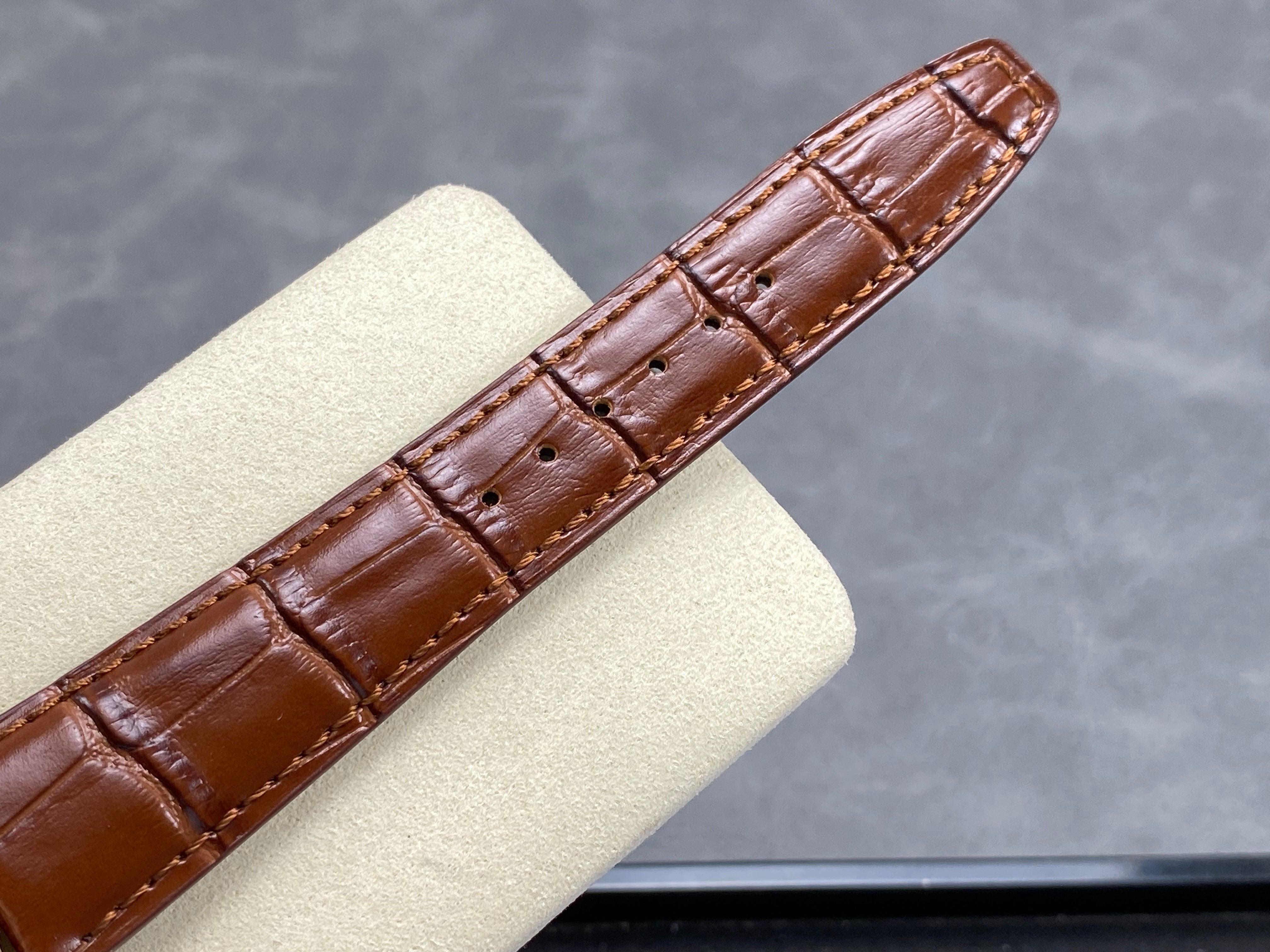 IWC Portuguese 42mm Cream Dial Pink Gold Case Leather