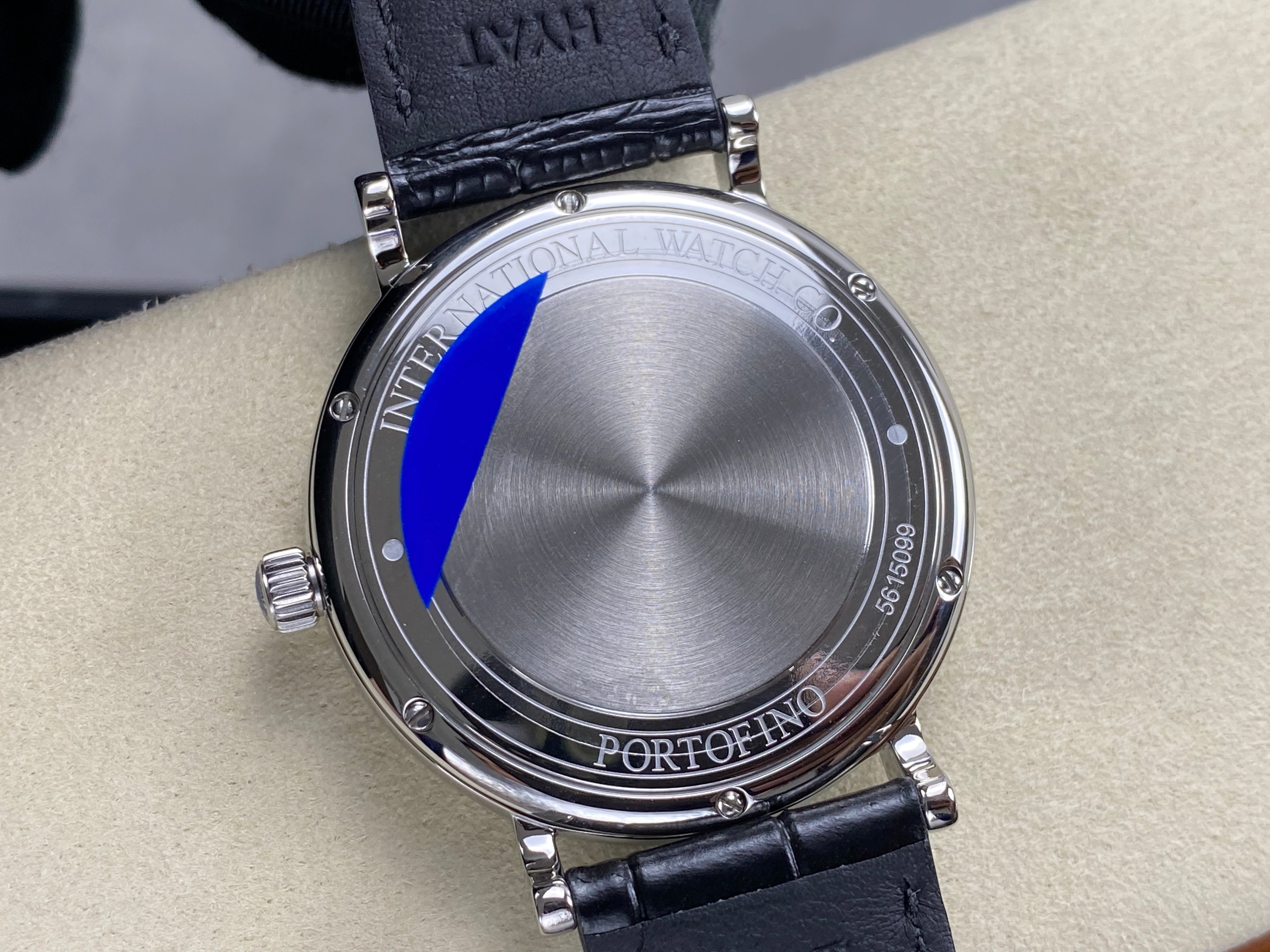 IWC Portofino 41mm Cream Dial Black Leather Strap