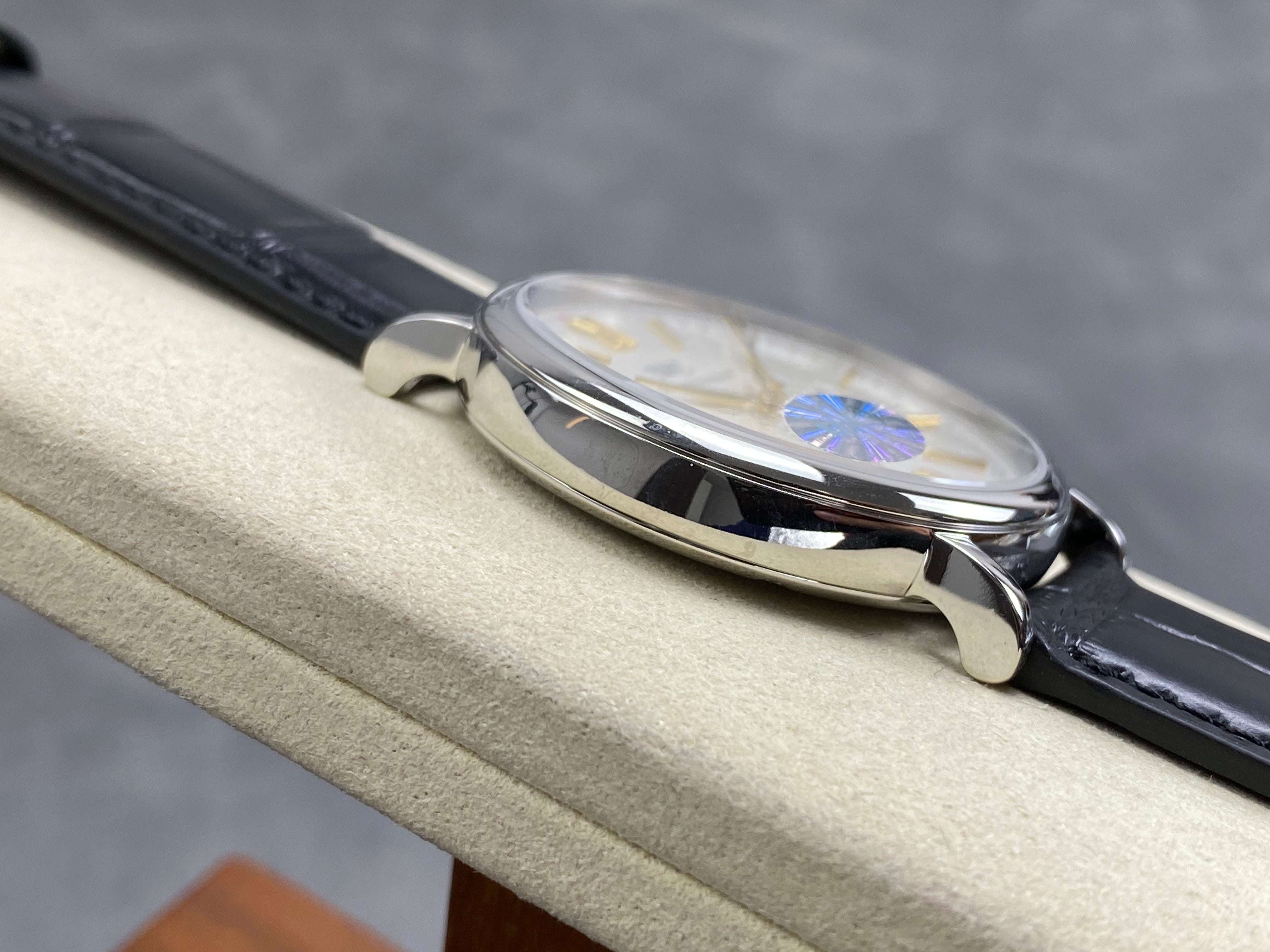 IWC Portofino 41mm Cream Dial Black Leather Strap