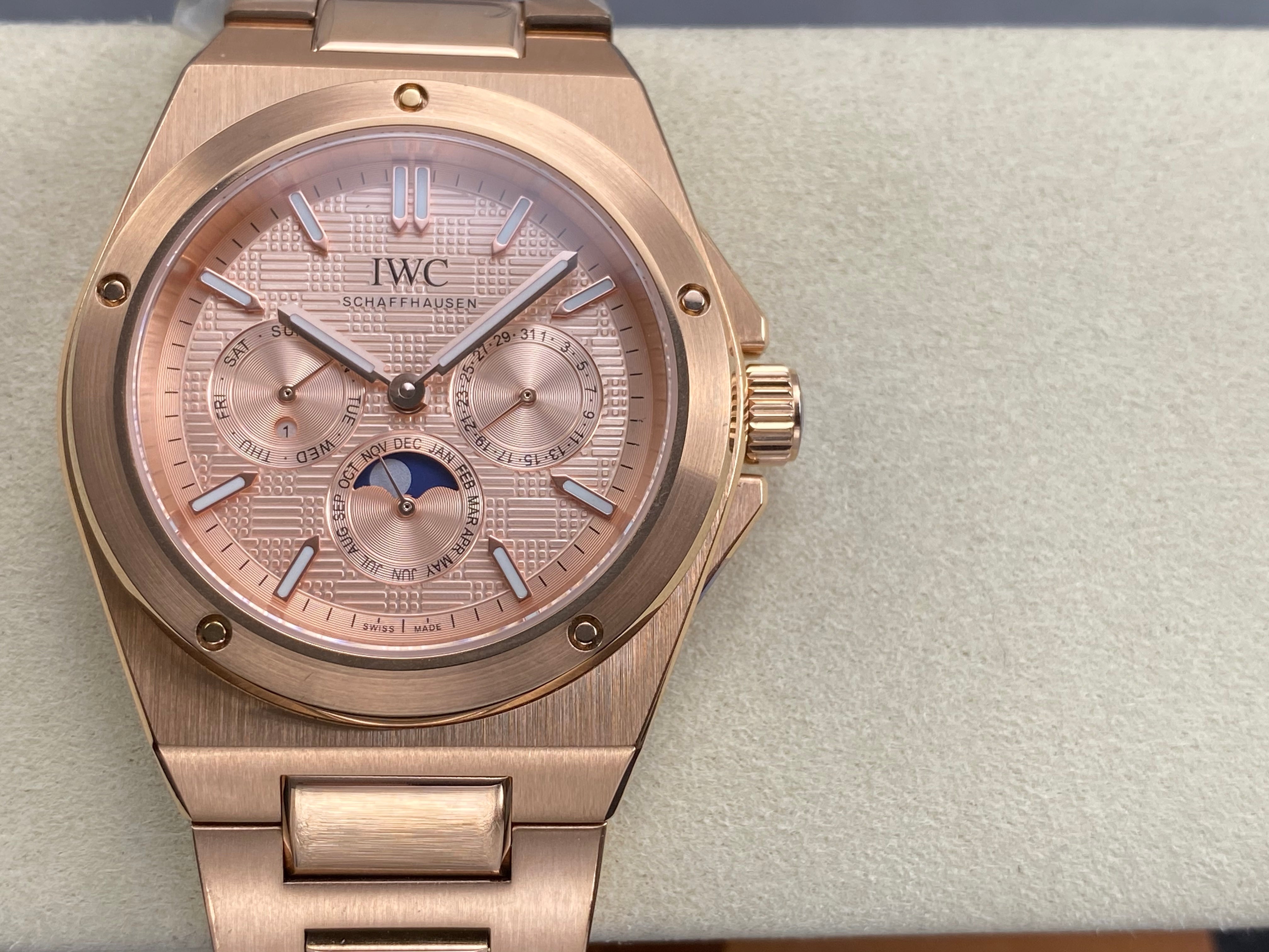 IWC Ingenieur Perpetual Calendar 41 Pink Gold Case