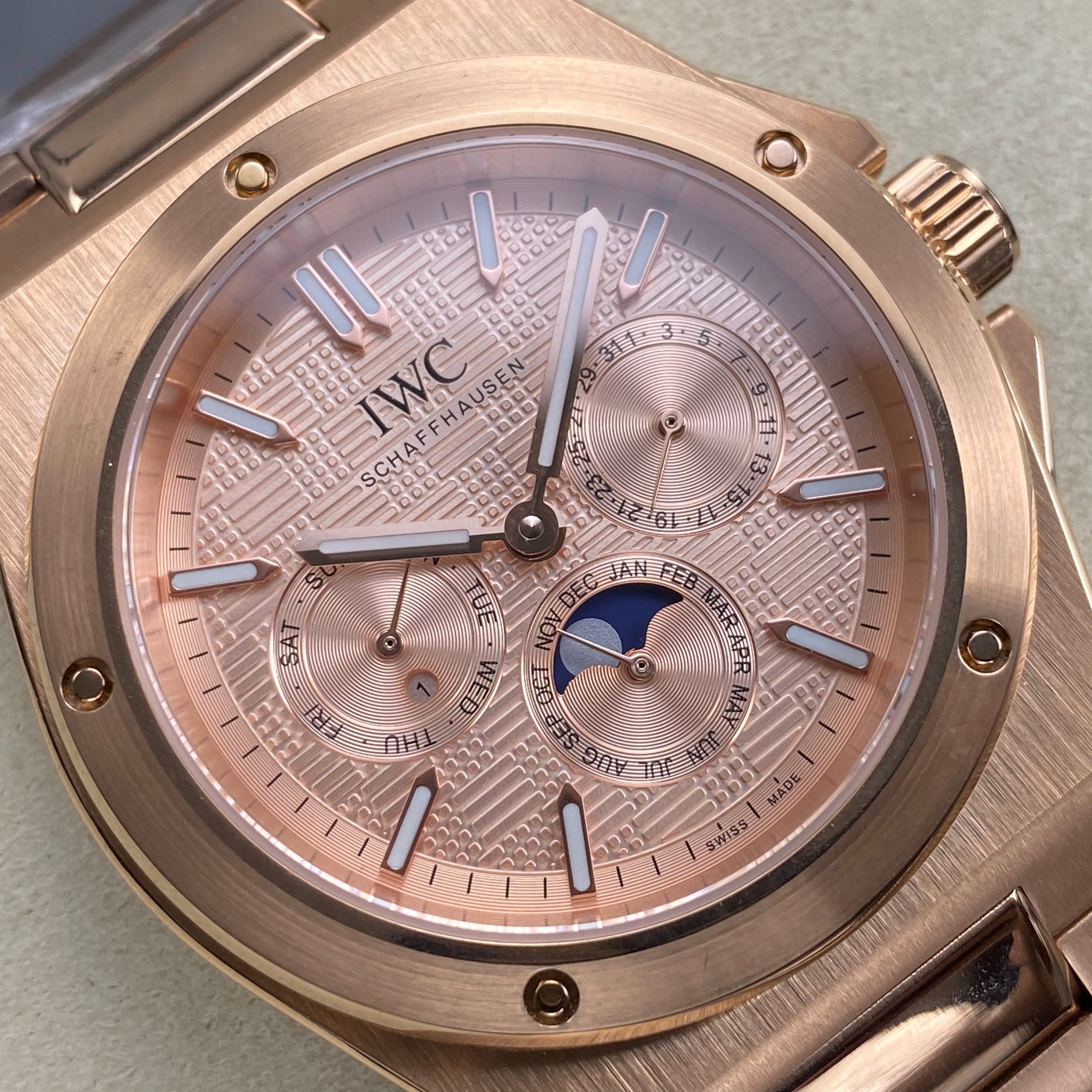 IWC Ingenieur Perpetual Calendar 41 Pink Gold Case