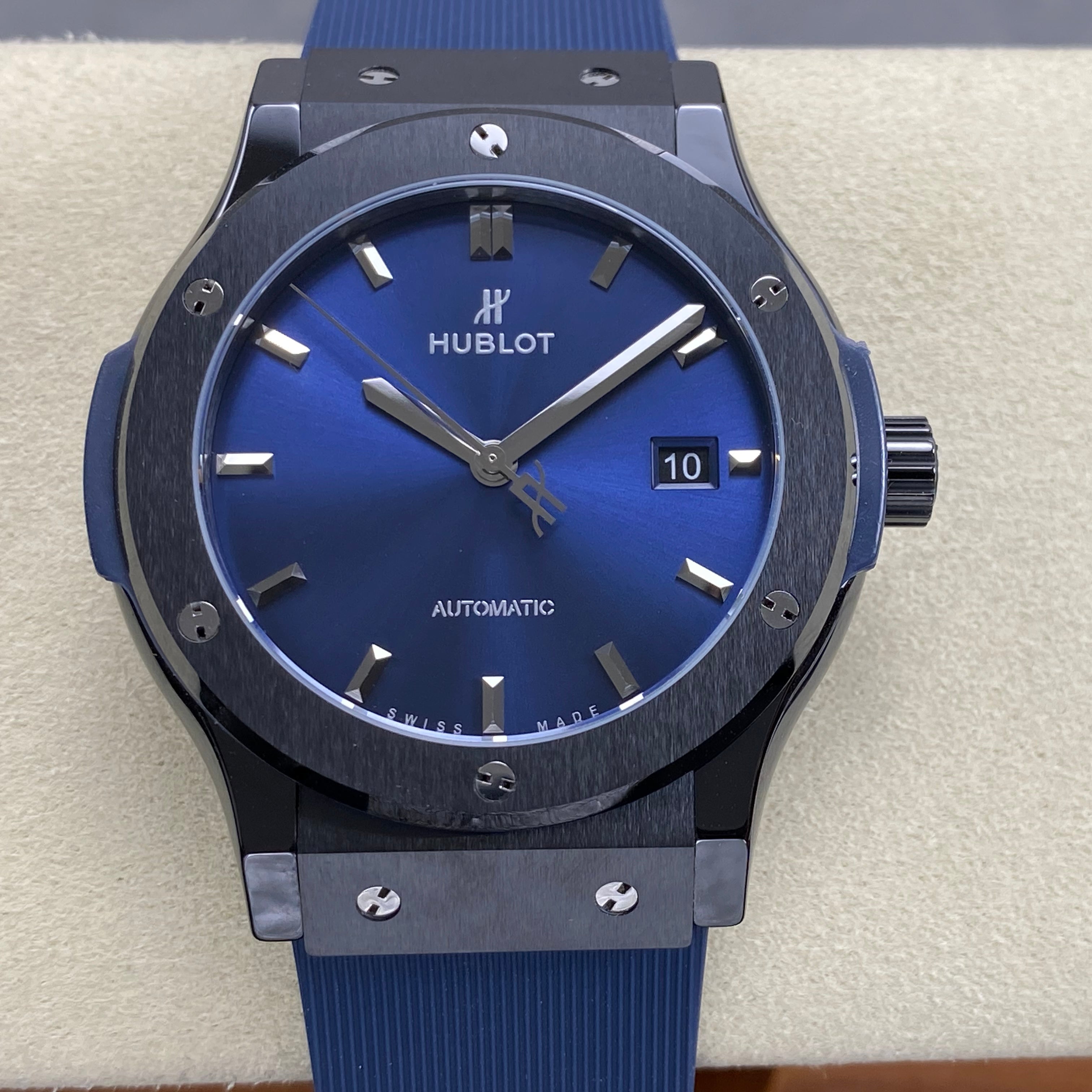Hublot Classic Fusion Blue 42mm Blue Dial Rubber Strap