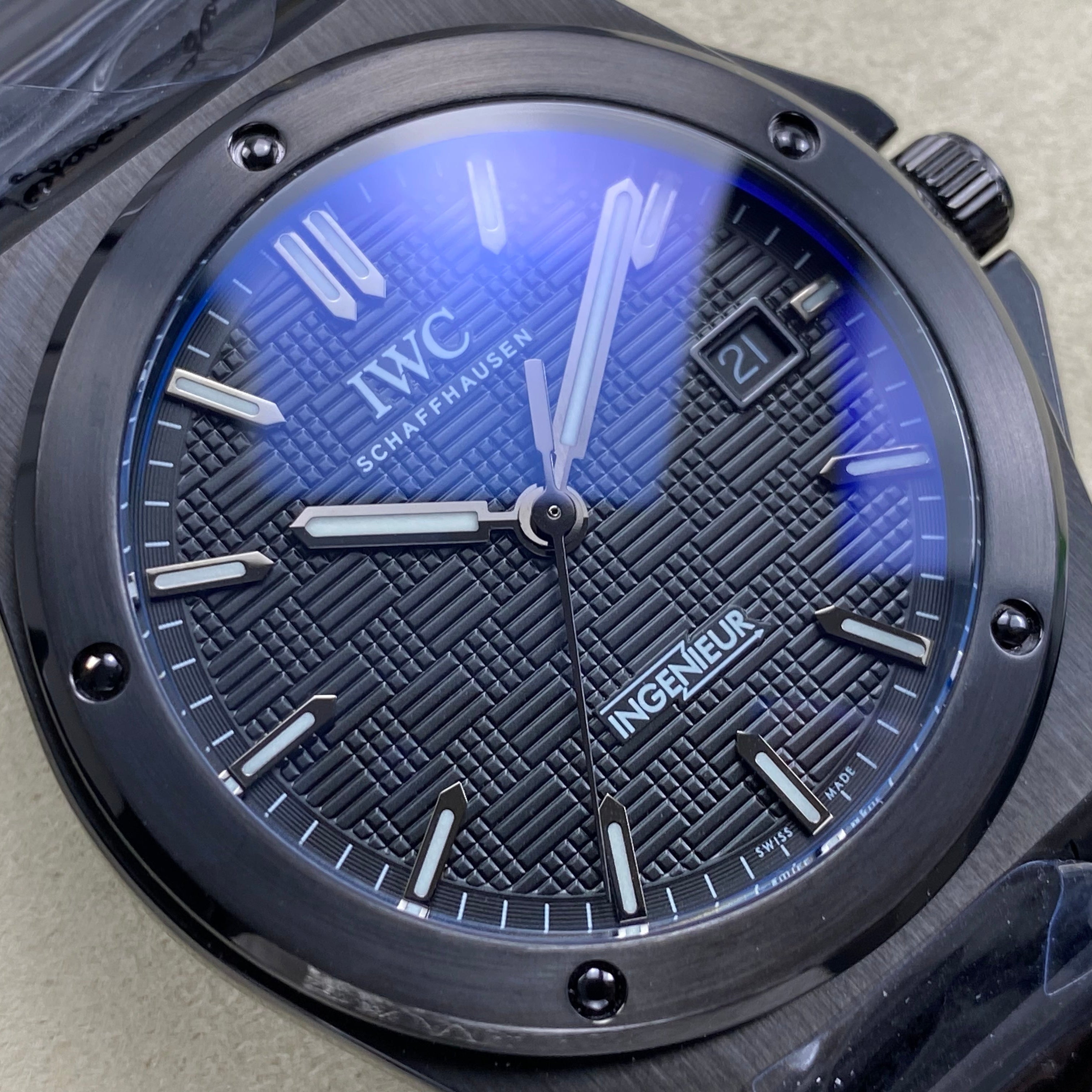 IWC Ingenieur 40 Black Dial Black Case