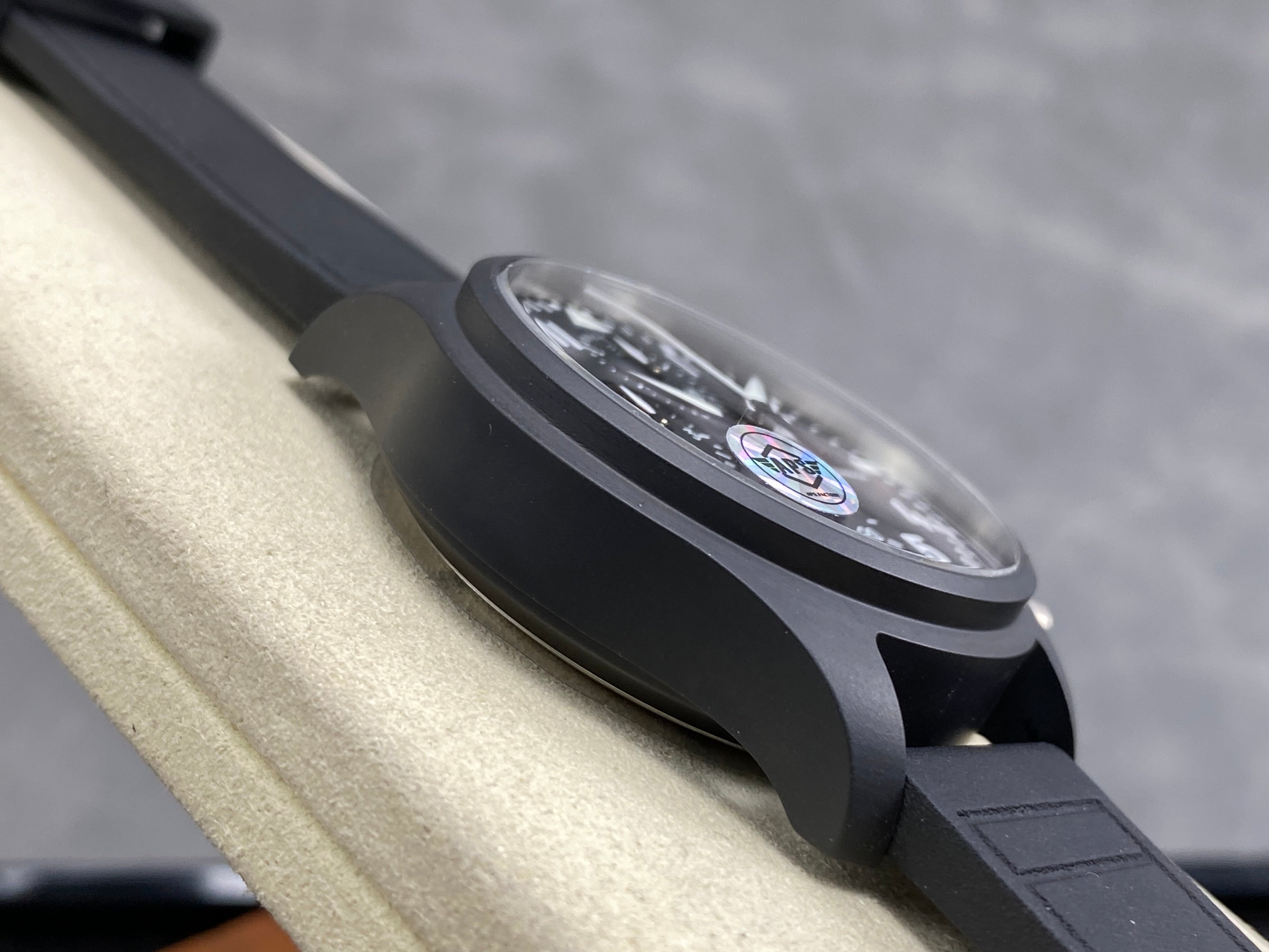 IWC Pilot's Chronograph 42 Black Dial Black Case Rubber Strap