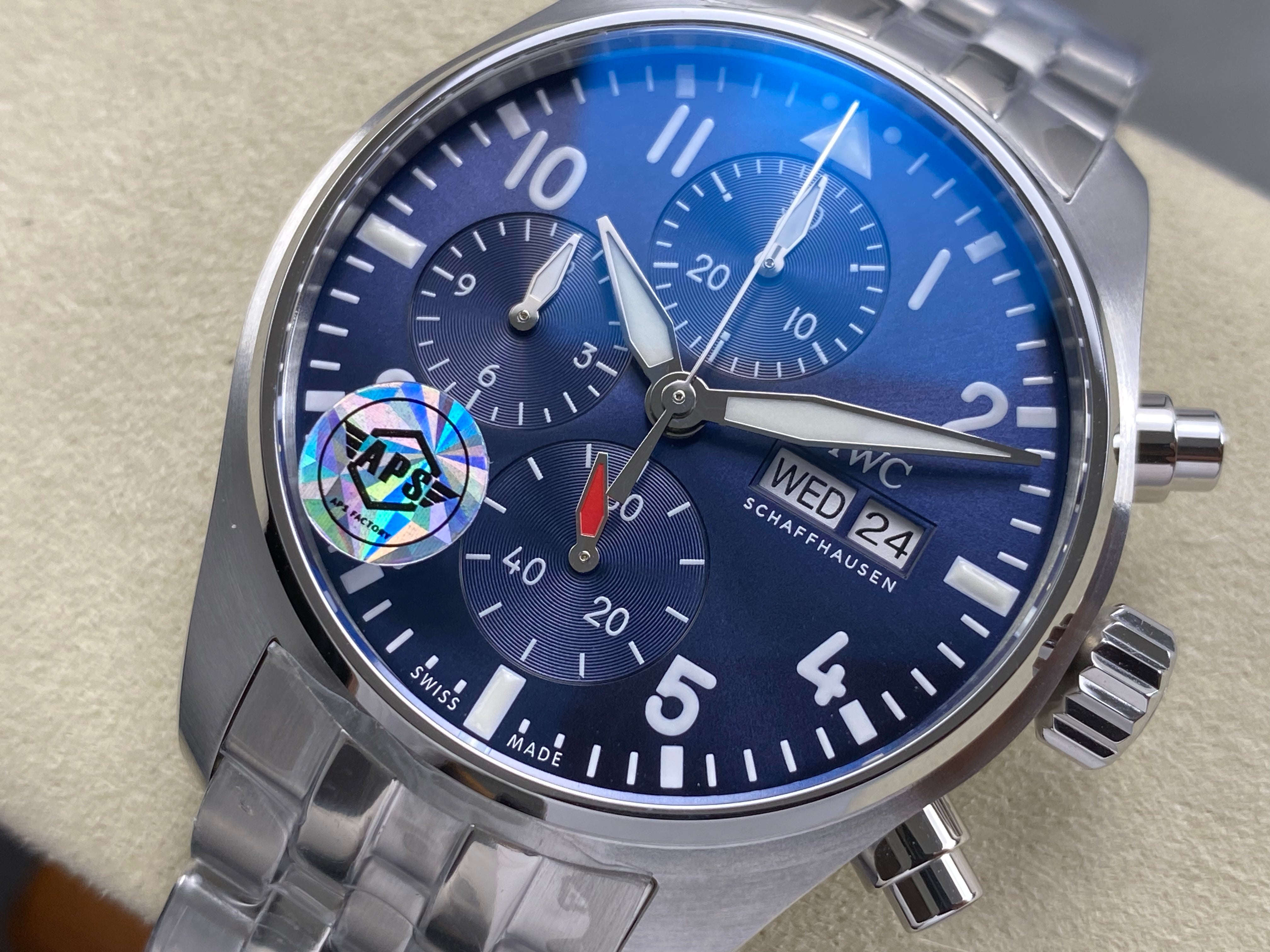IWC Pilot's Chronograph 41 Blue Dial Steel Case