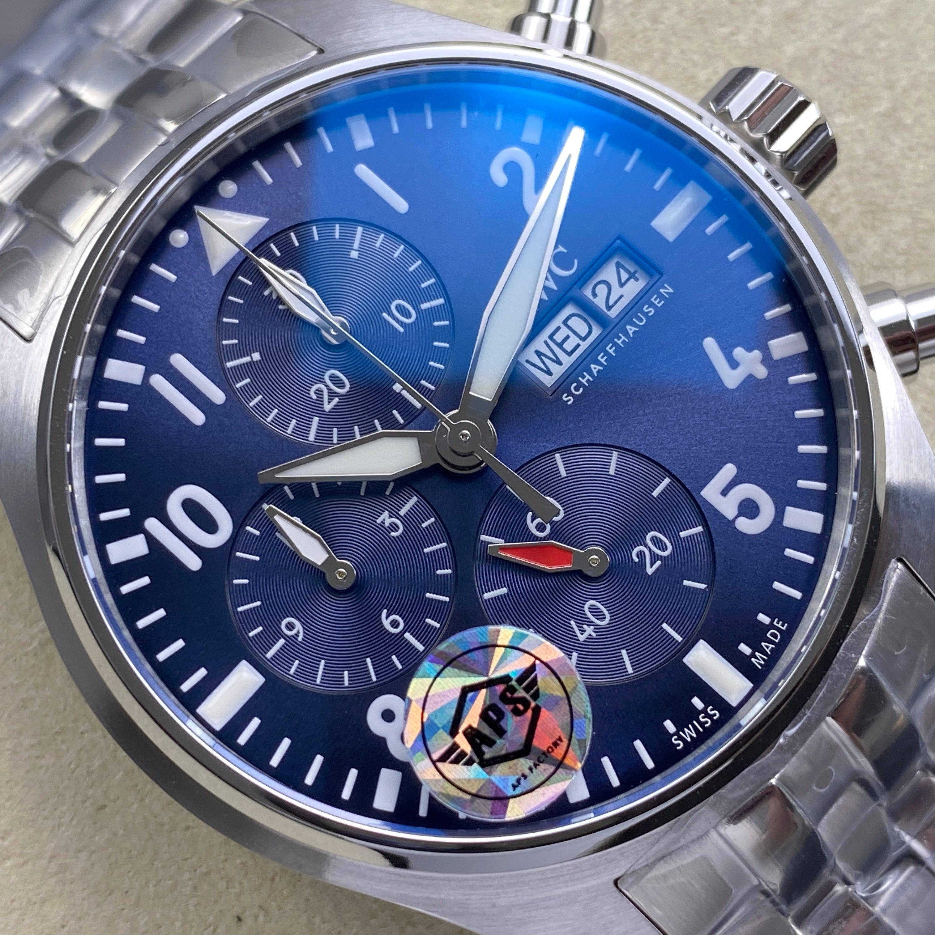 IWC Pilot's Chronograph 41 Blue Dial Steel Case