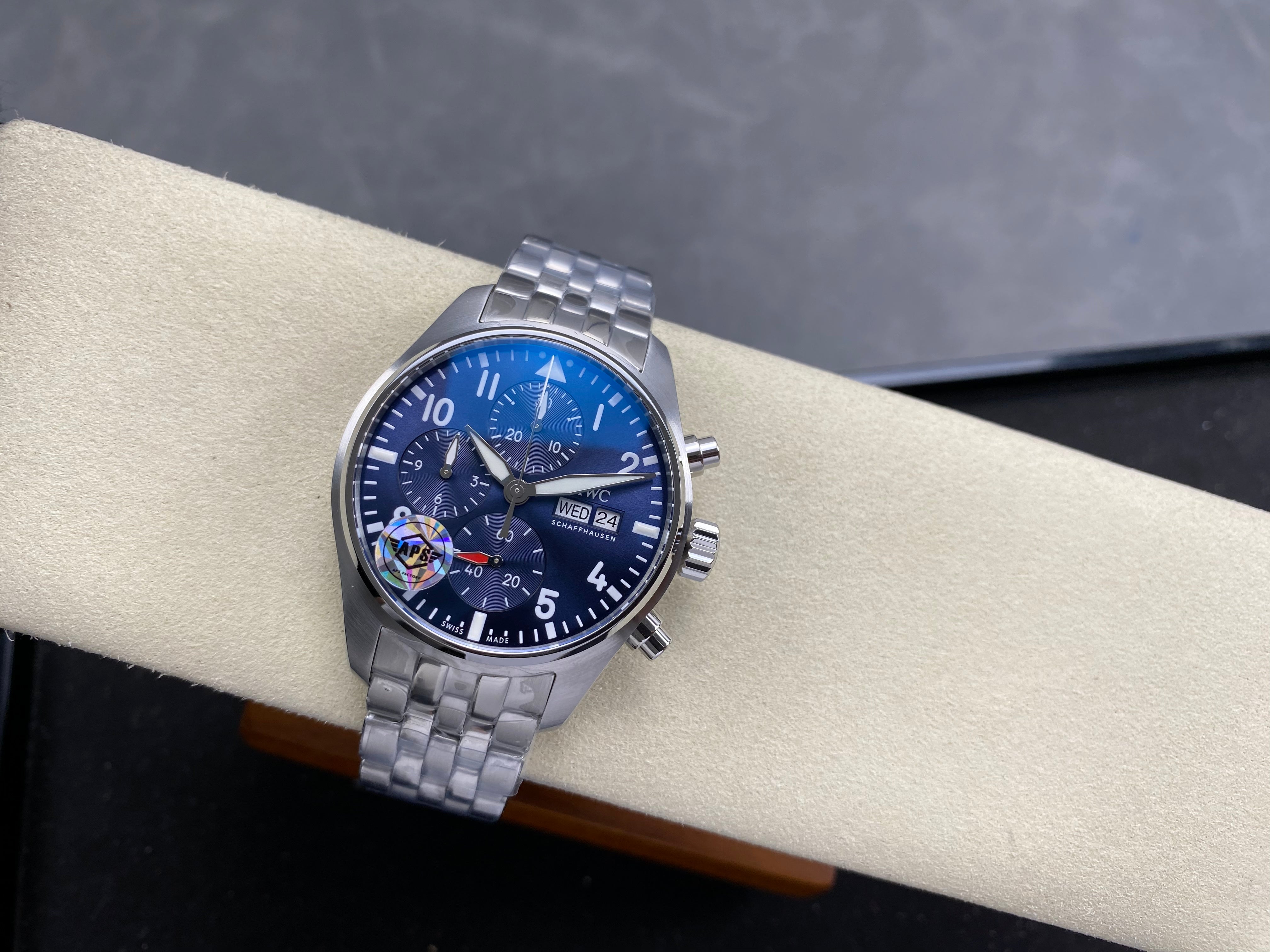 IWC Pilot's Chronograph 41 Blue Dial Steel Case