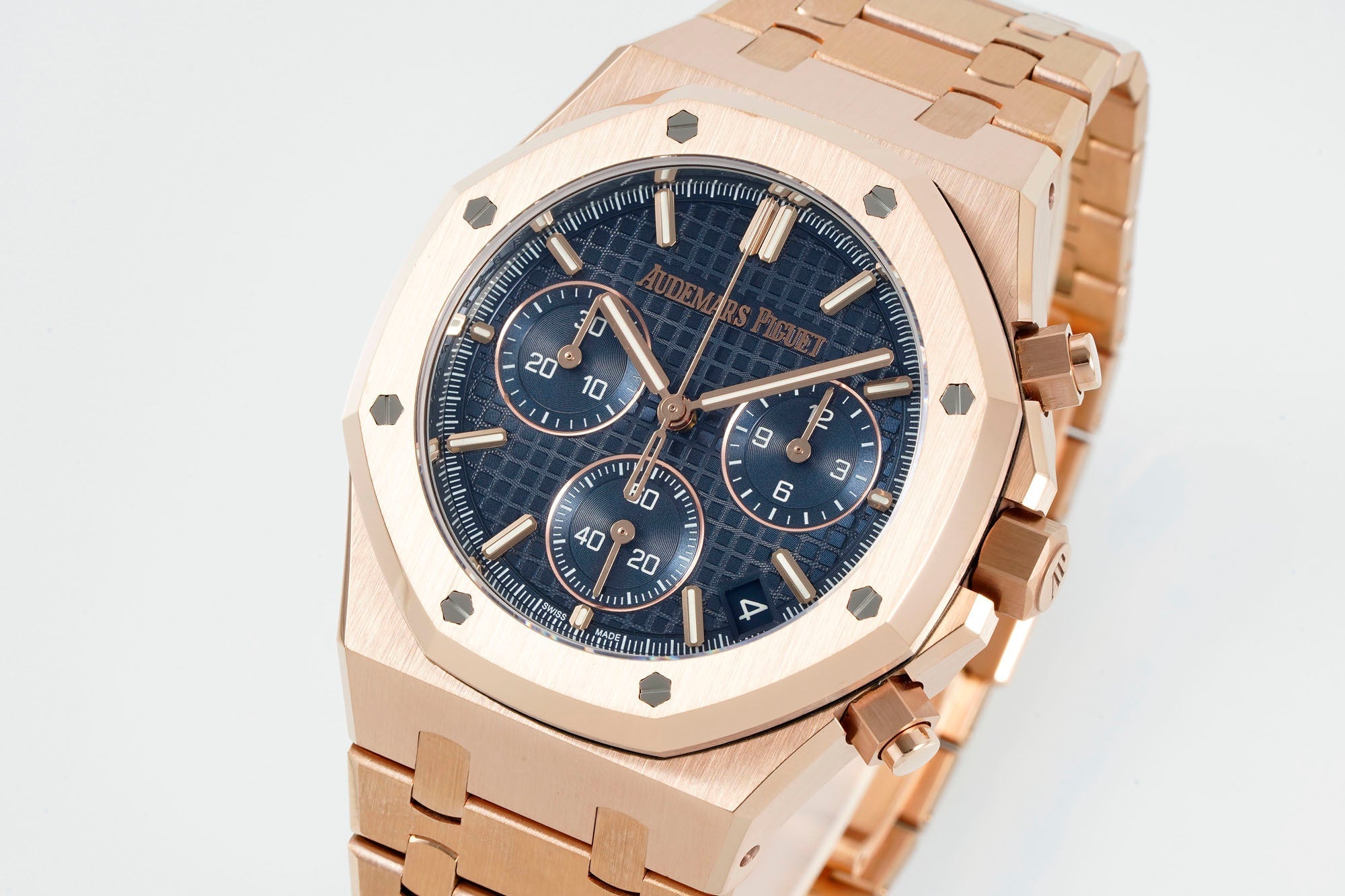 Audemars Piguet Royal Oak Chronograph 41mm Rose Gold Blue Dial