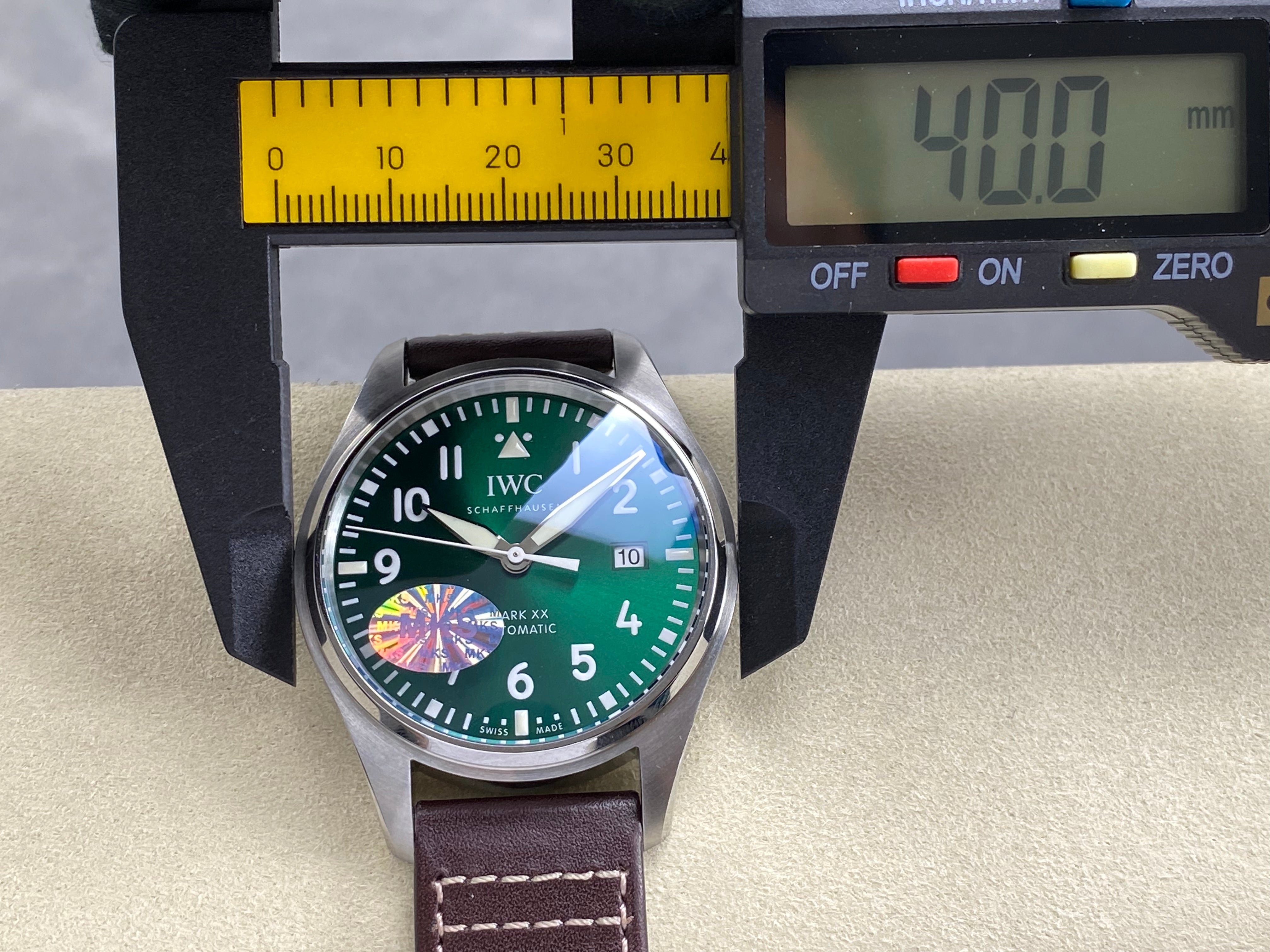 IWC Pilot's Mark XVIII 40mm Green Dial Leather Strap