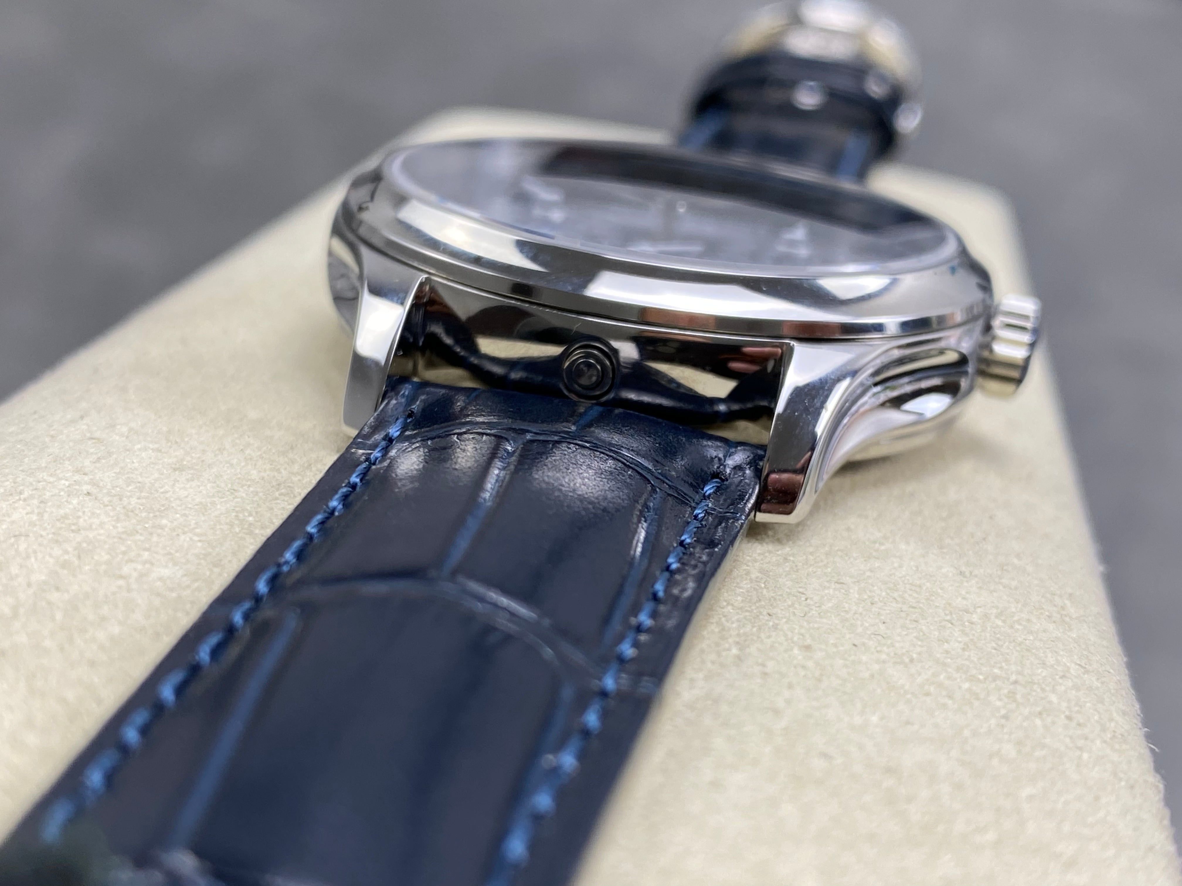 Patek Philippe Perpetual Calendar 39mm Blue Dial Blue Leather Strap