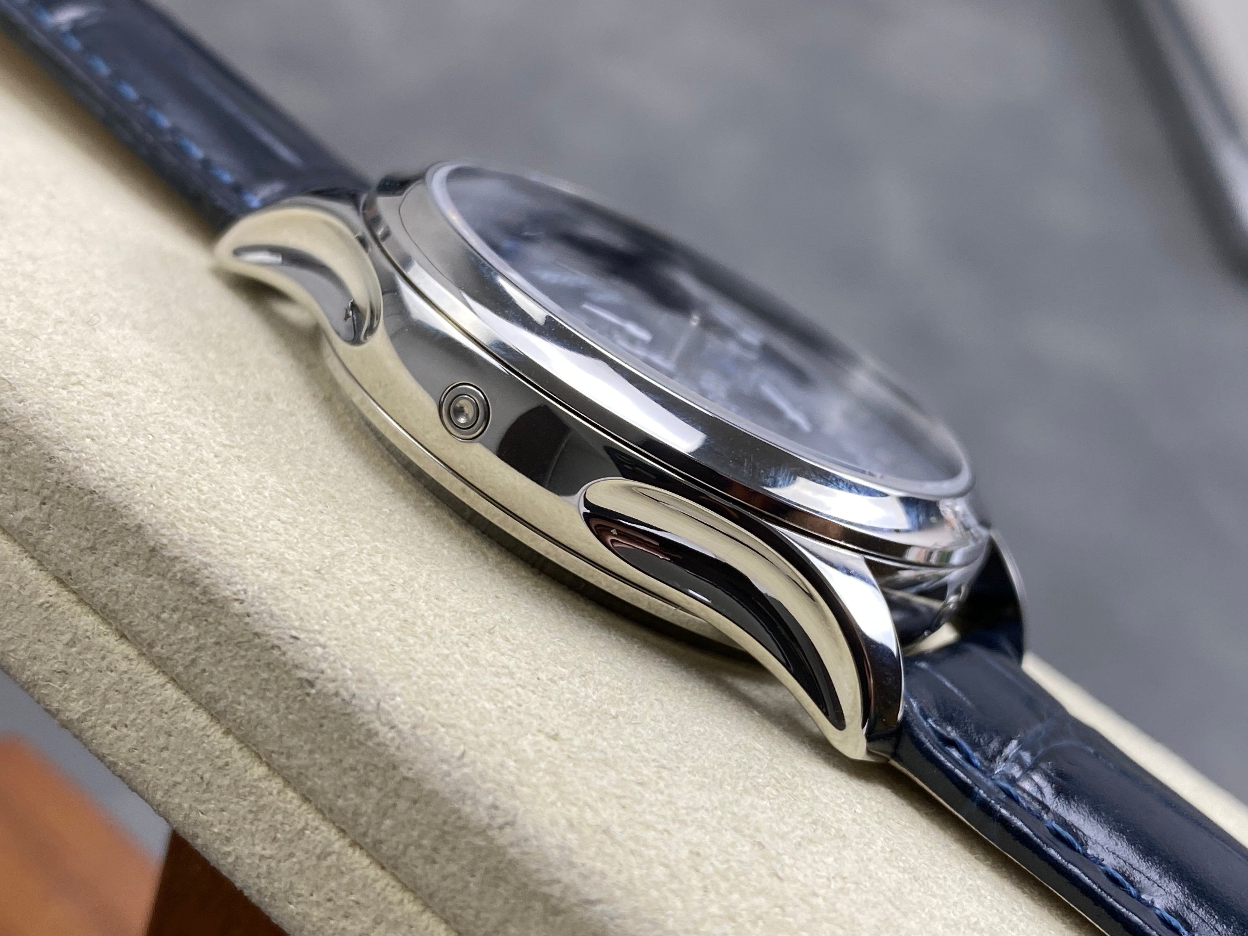 Patek Philippe Perpetual Calendar 39mm Blue Dial Blue Leather Strap