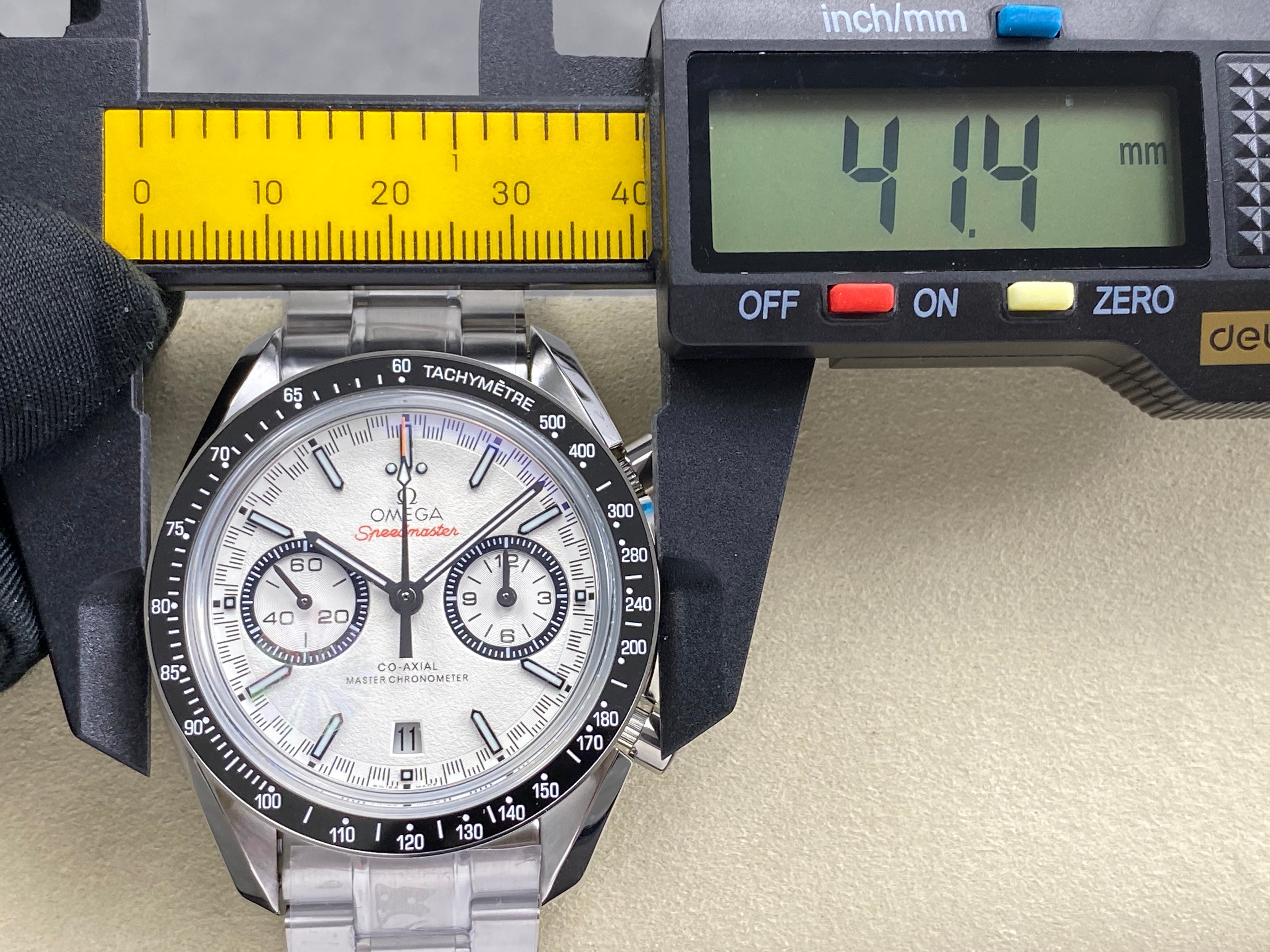 Omega Seamaster 42mm White Dial Black Bezel Steel