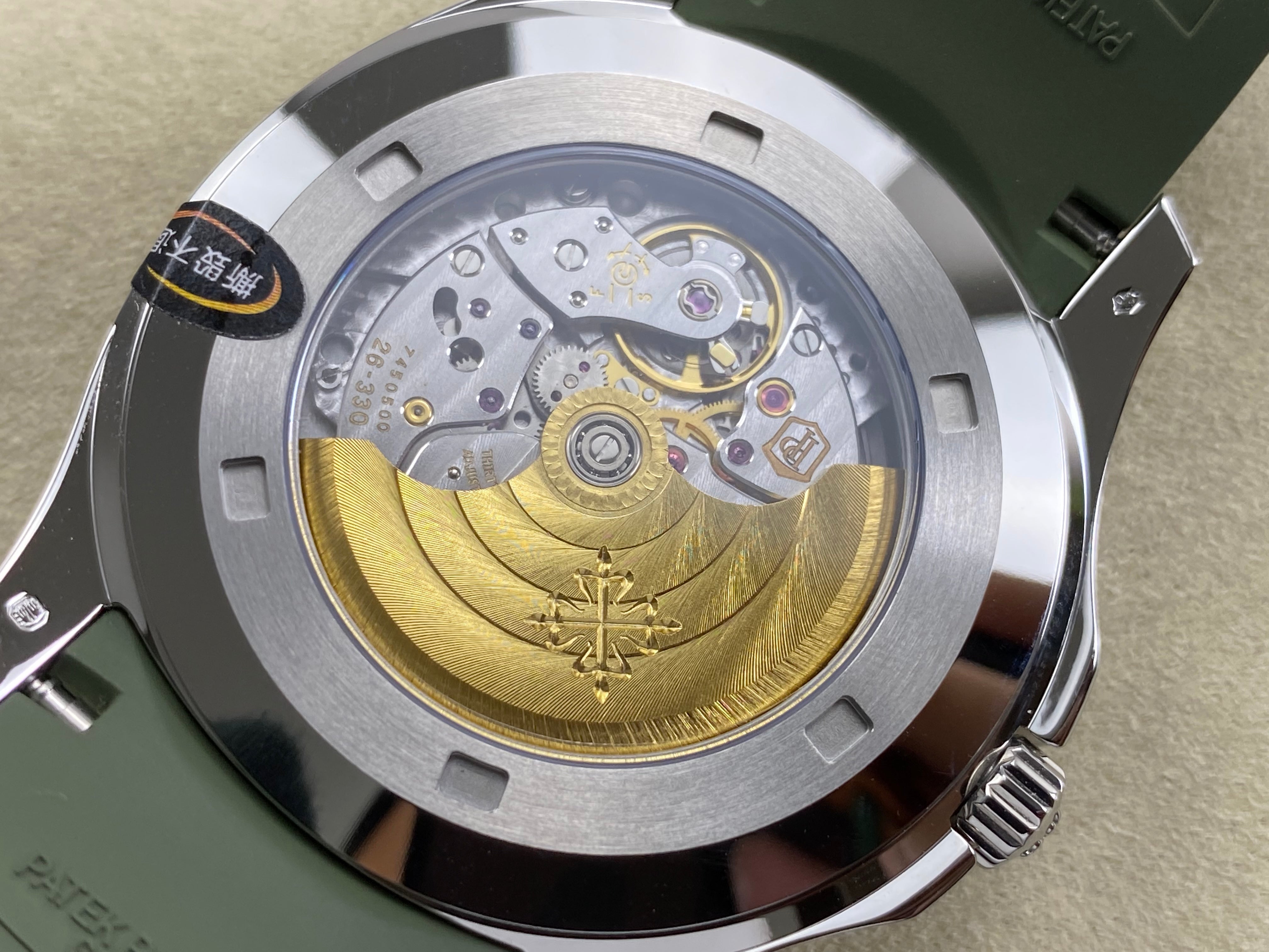 Patek Philippe Aquanaut 42mm Green Dial Green Rubber Strap