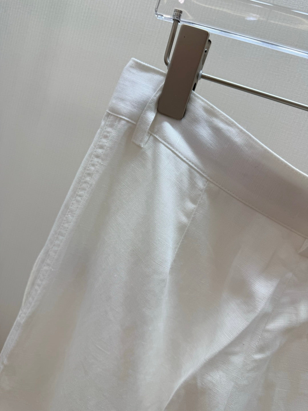Dior 2026 Straight Trousers White Linen 628305