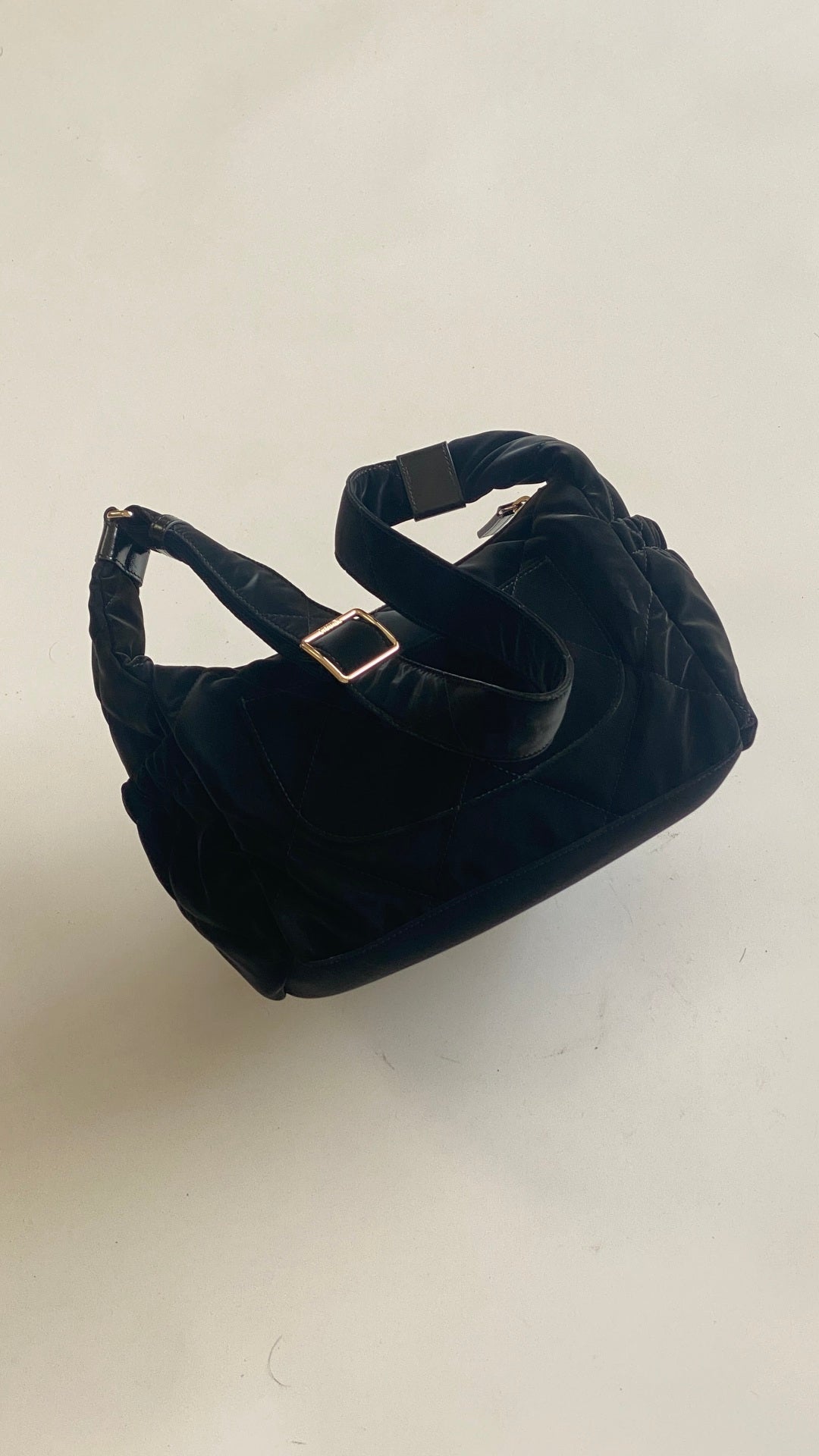 Chanel 25 Bowling Bag 32cm Black Velvet