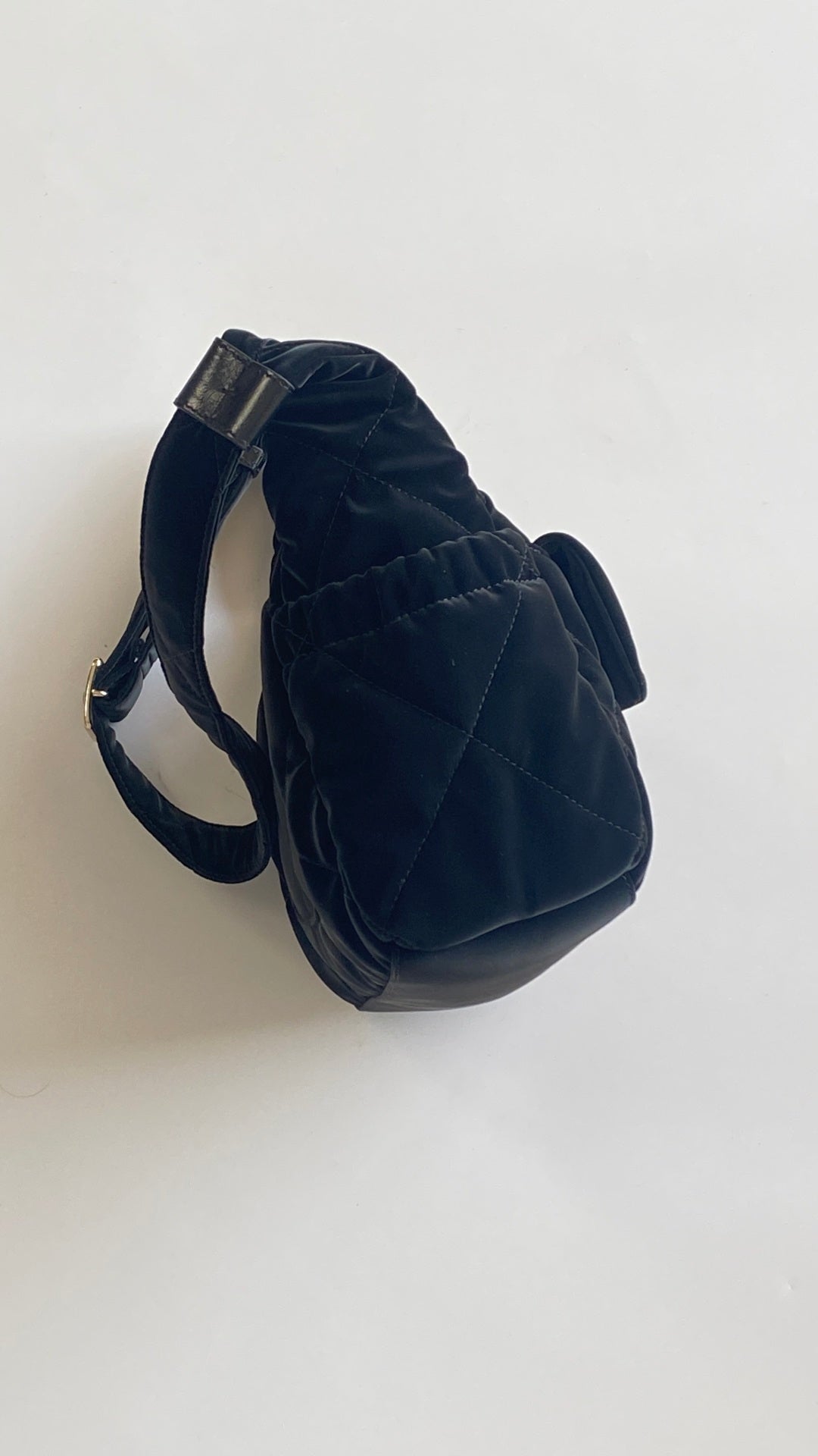 Chanel 25 Bowling Bag 32cm Black Velvet