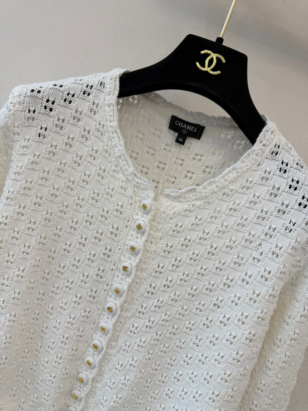 Chanel 2026 Crochet Knit Cardigan Wool 423074