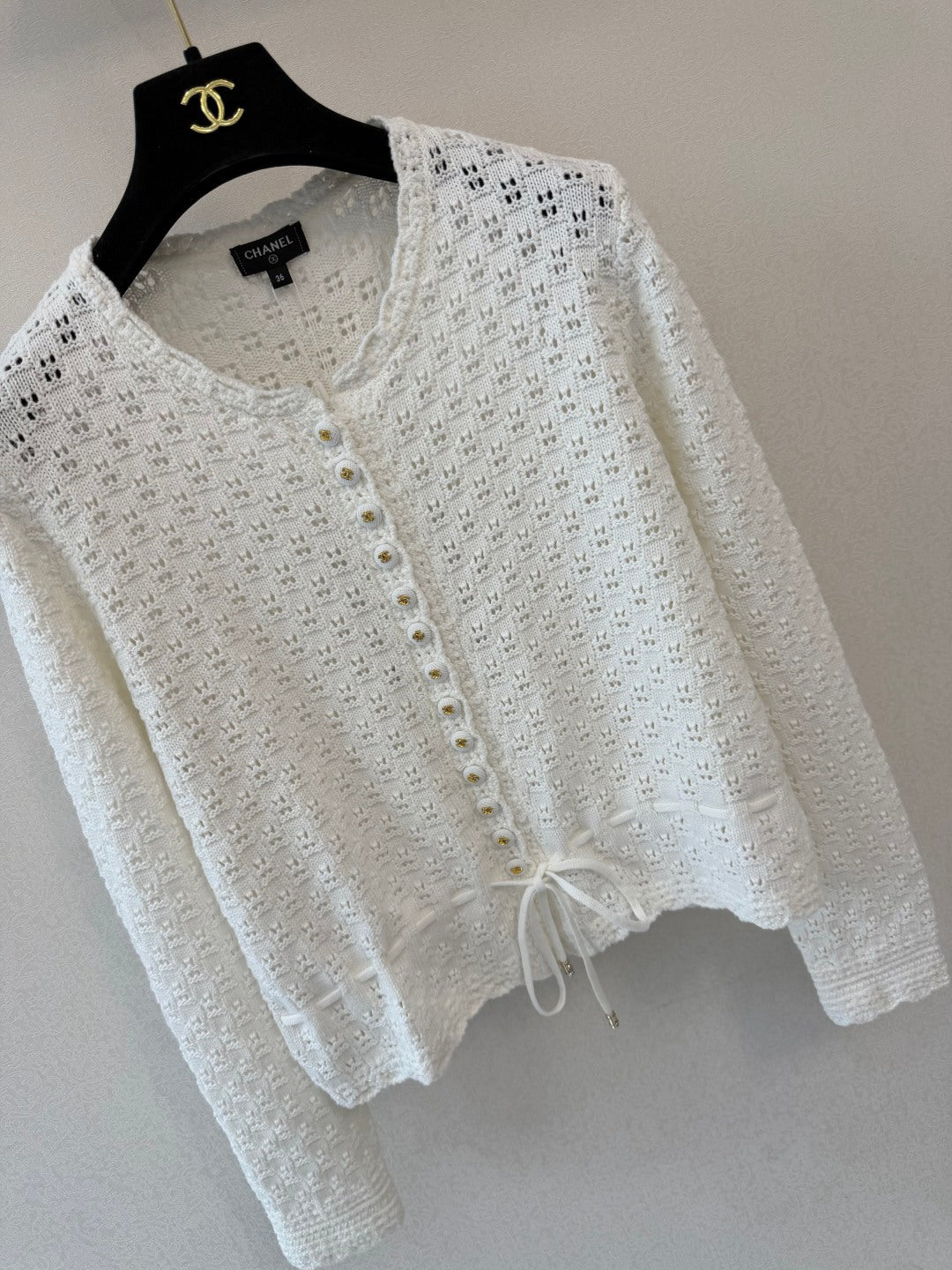 Chanel 2026 Crochet Knit Cardigan Wool 423074