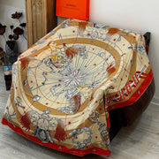 HM Starry Night Chorus Scarf 140cm Beige Orange Cashmere 970973