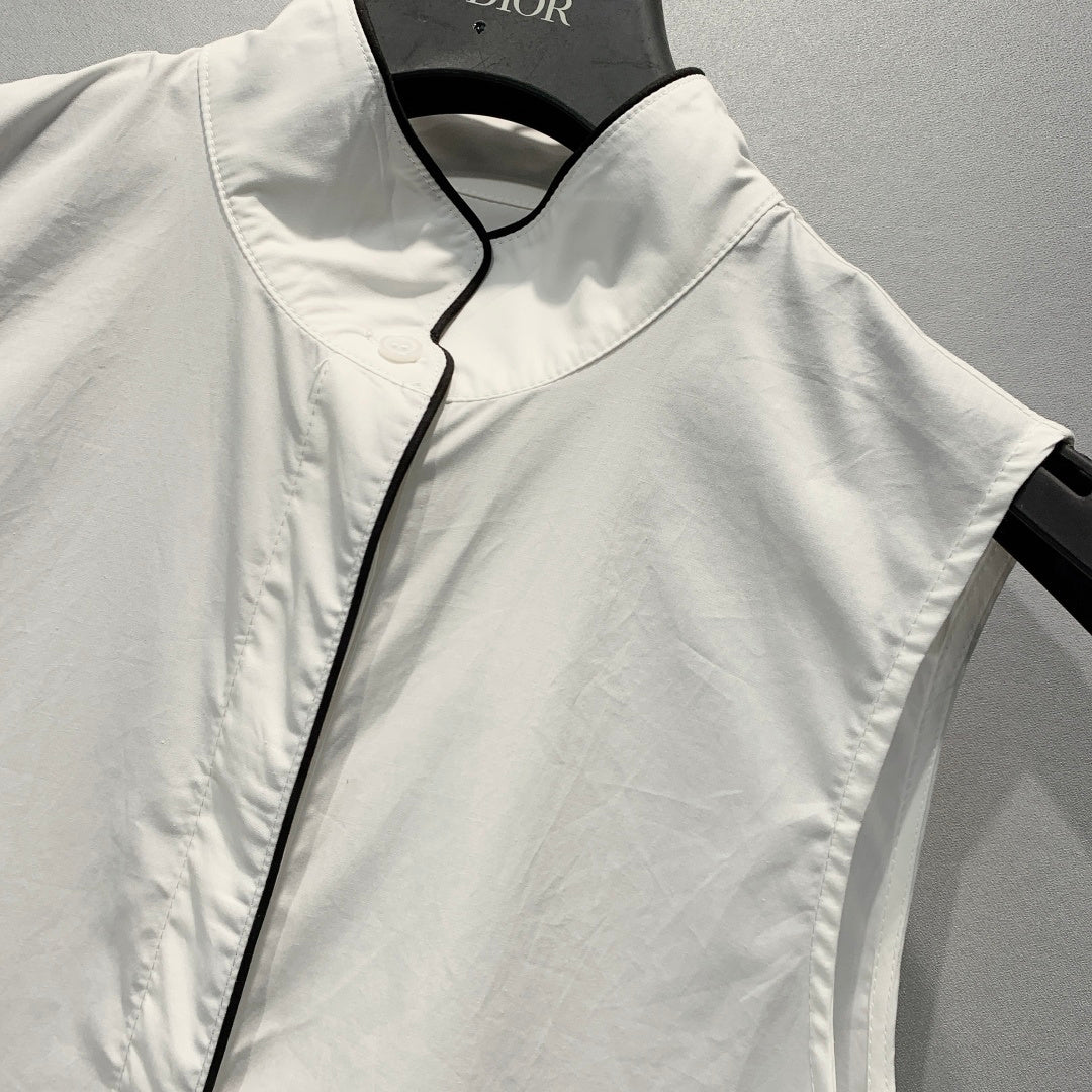 Dior 2026 Sleeveless Dress White Cotton 627246