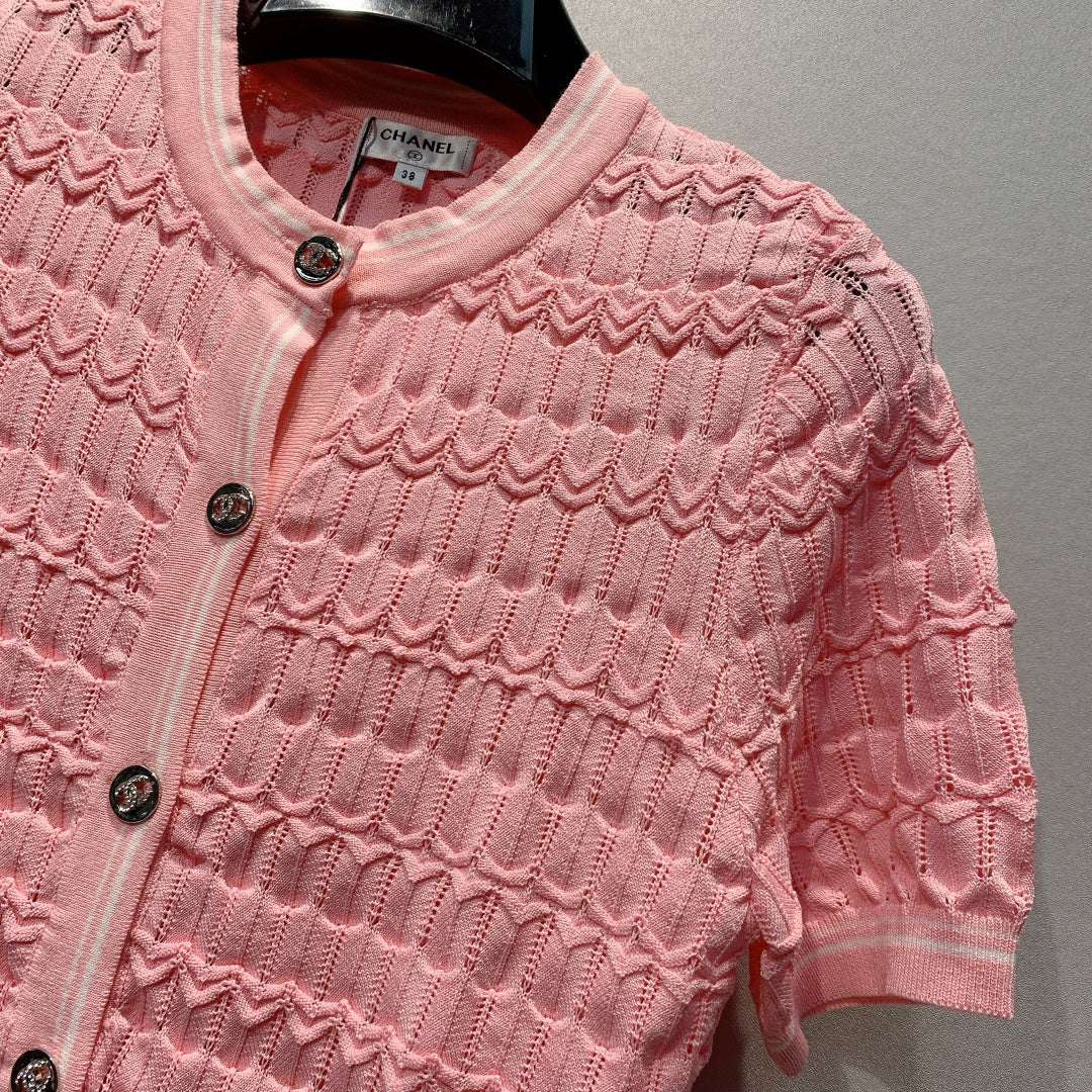 Chanel 2026 Openwork Knit Sweater Cardigan 402075