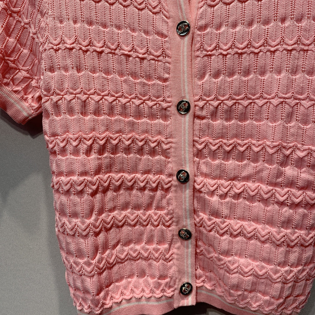 Chanel 2026 Openwork Knit Sweater Cardigan 402075