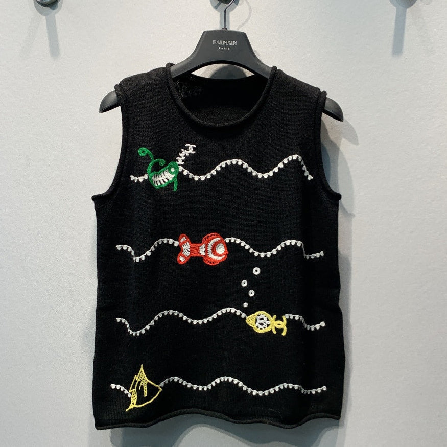 Chanel 2026 Vest Shirt Black Wool 638225