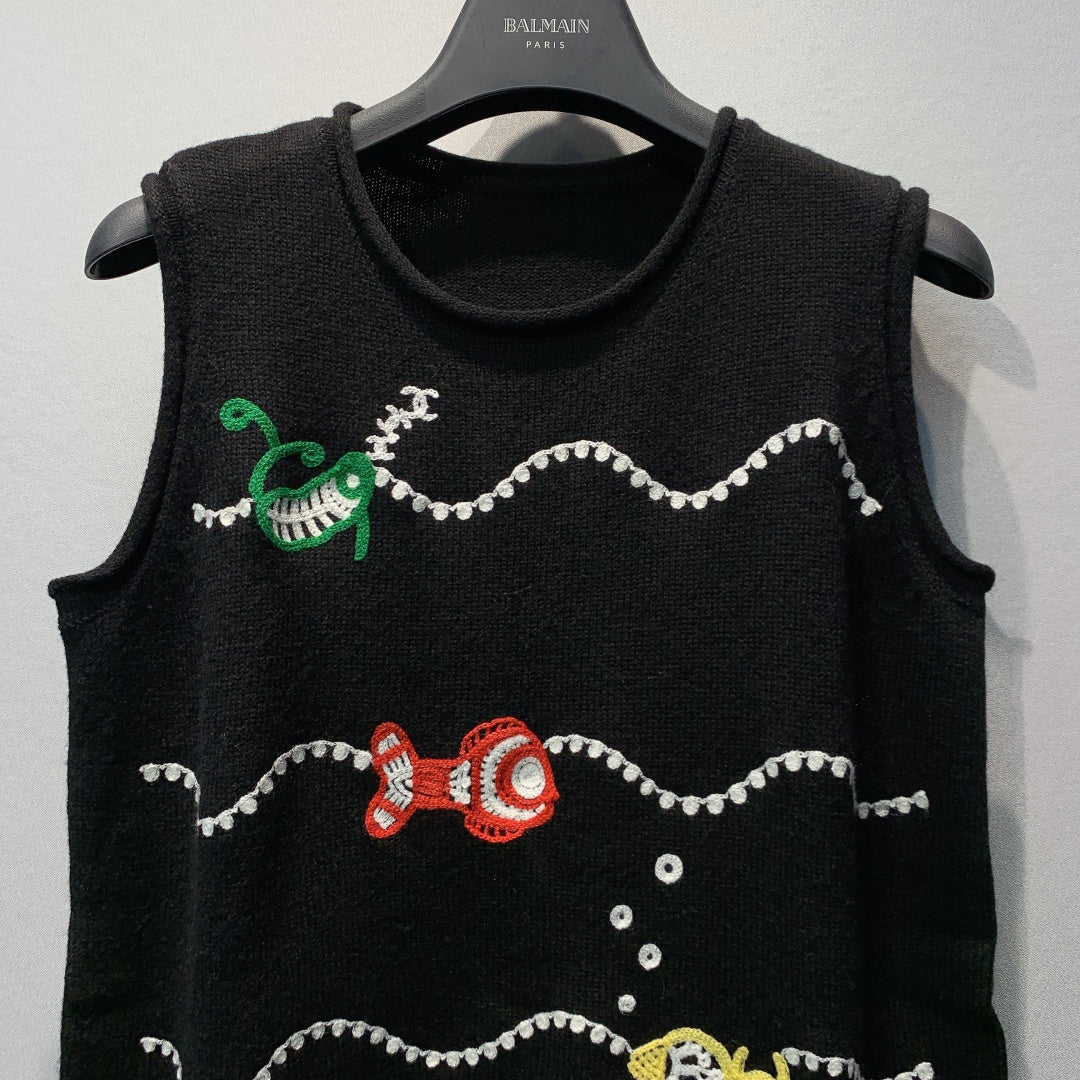 Chanel 2026 Vest Shirt Black Wool 638225