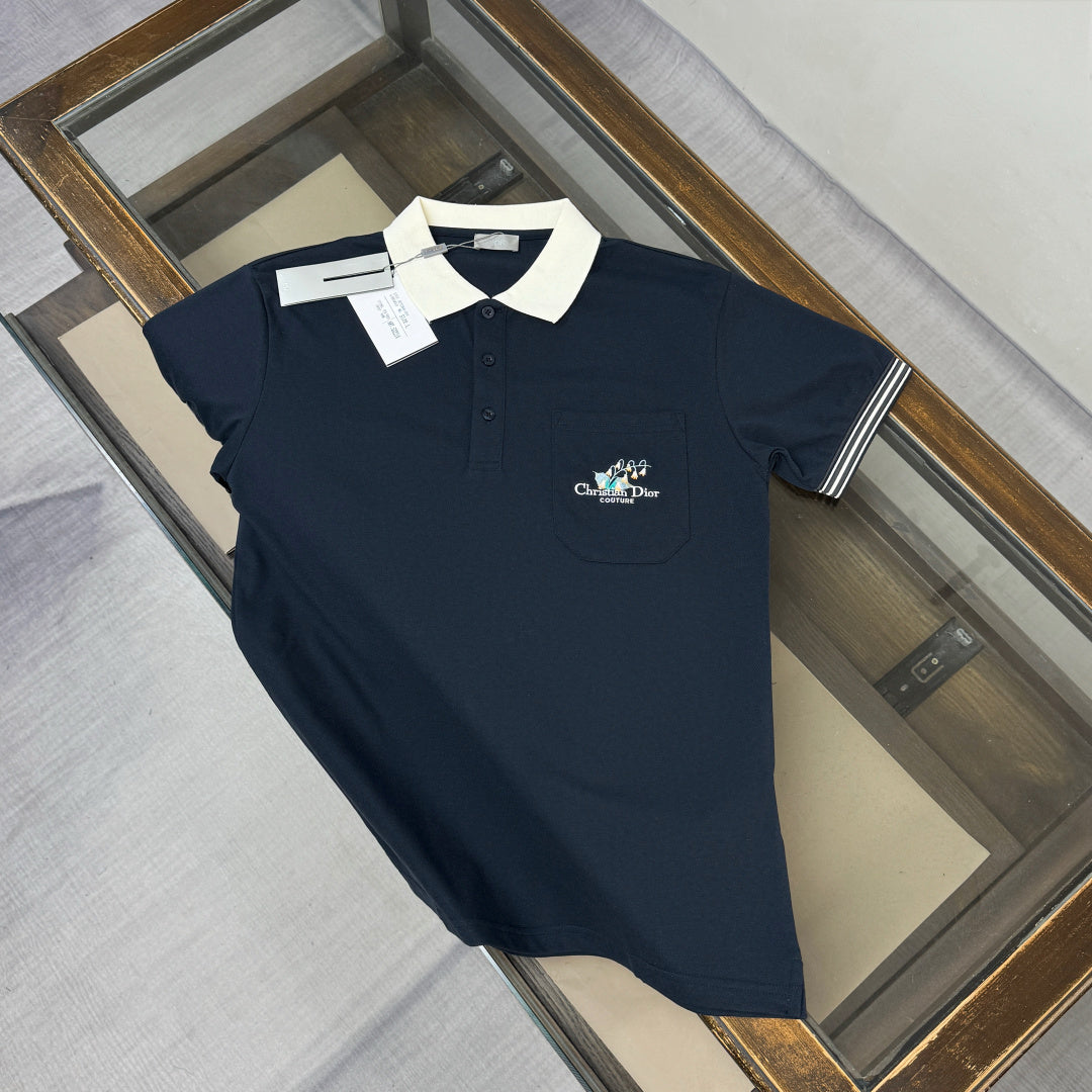 CD 26A Short-Sleeve Collared Polo Shirt Cotton 290861