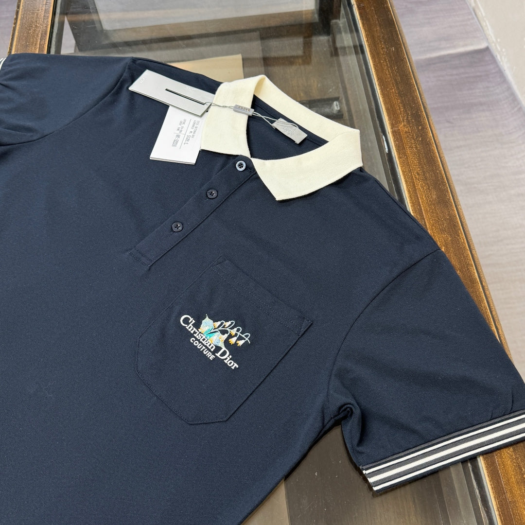 CD 26A Short-Sleeve Collared Polo Shirt Cotton 290861