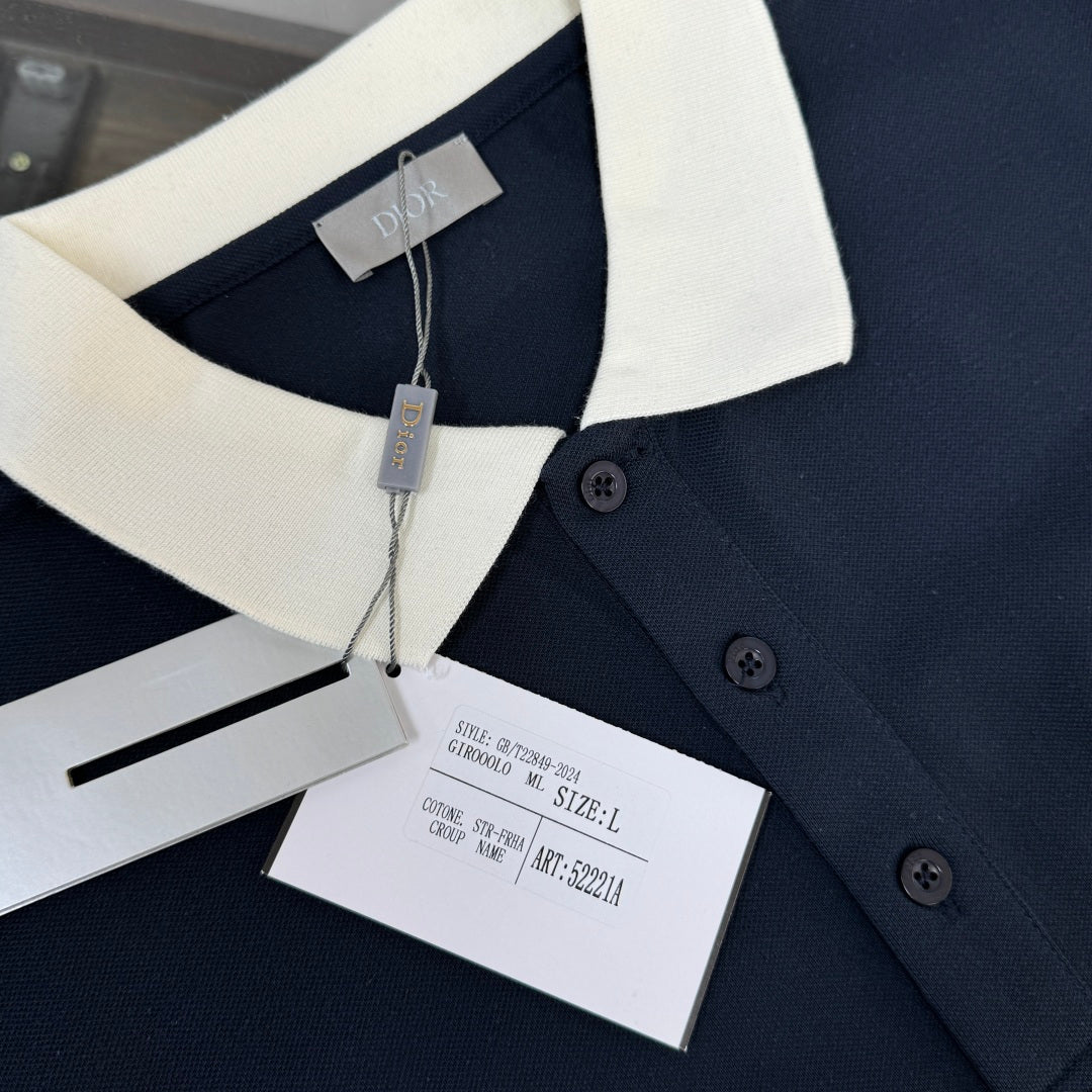CD 26A Short-Sleeve Collared Polo Shirt Cotton 290861