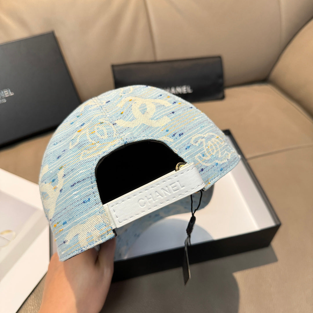 Chanel Baseball Cap Denim Cotton 343796
