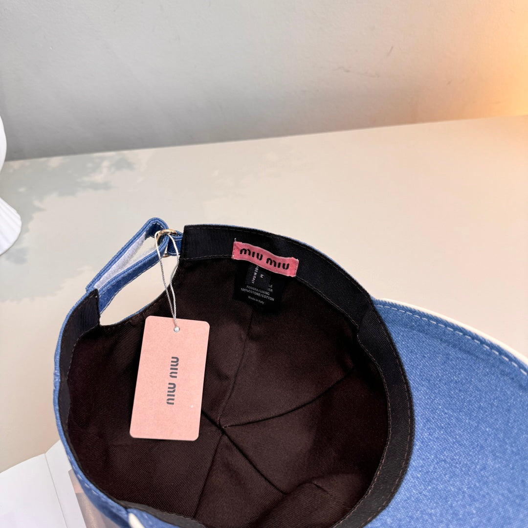 Miumiu Baseball Cap Denim Cotton 343799