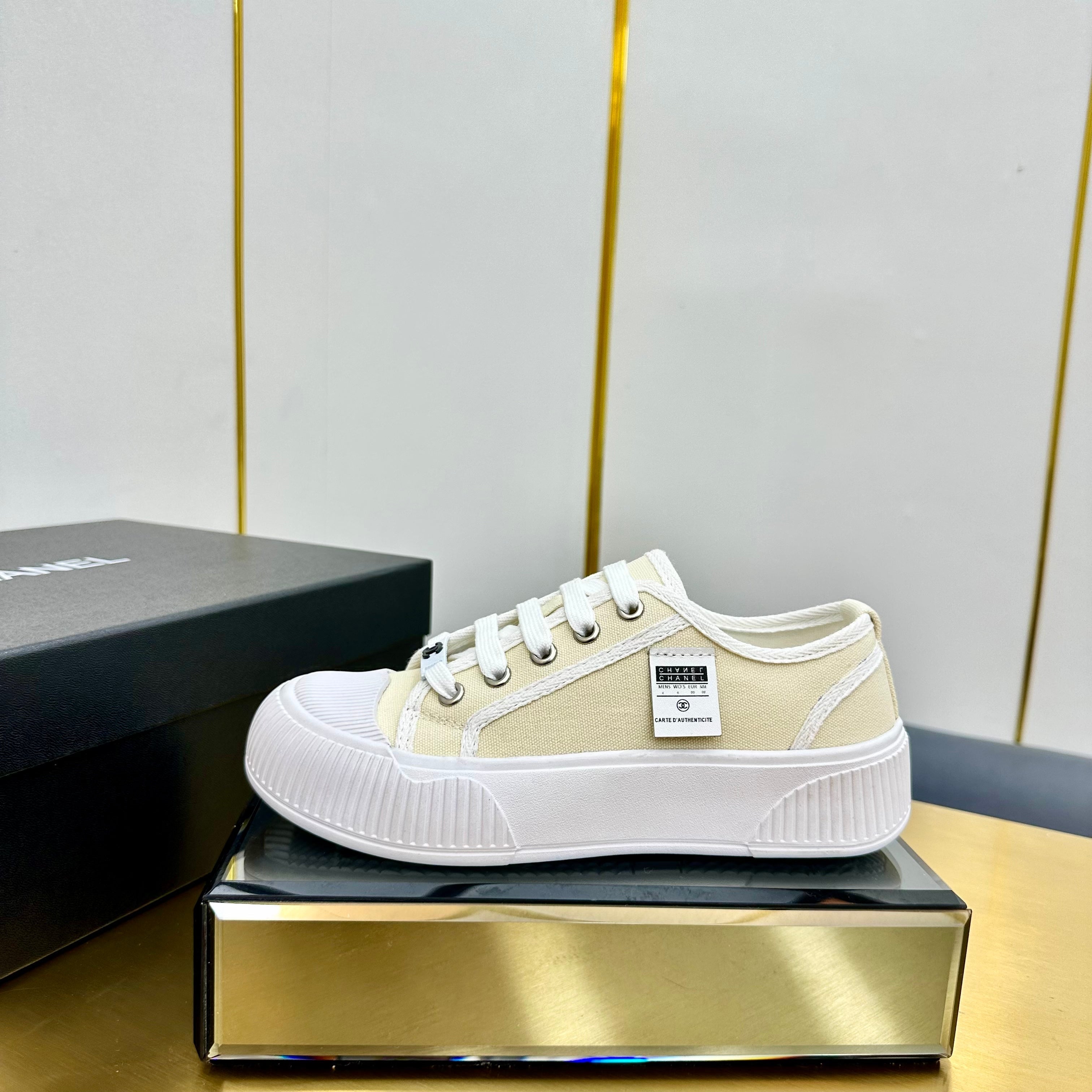 Chanel 2026 Casual Sneakers Waterproof Fabric Sheepskin 832622