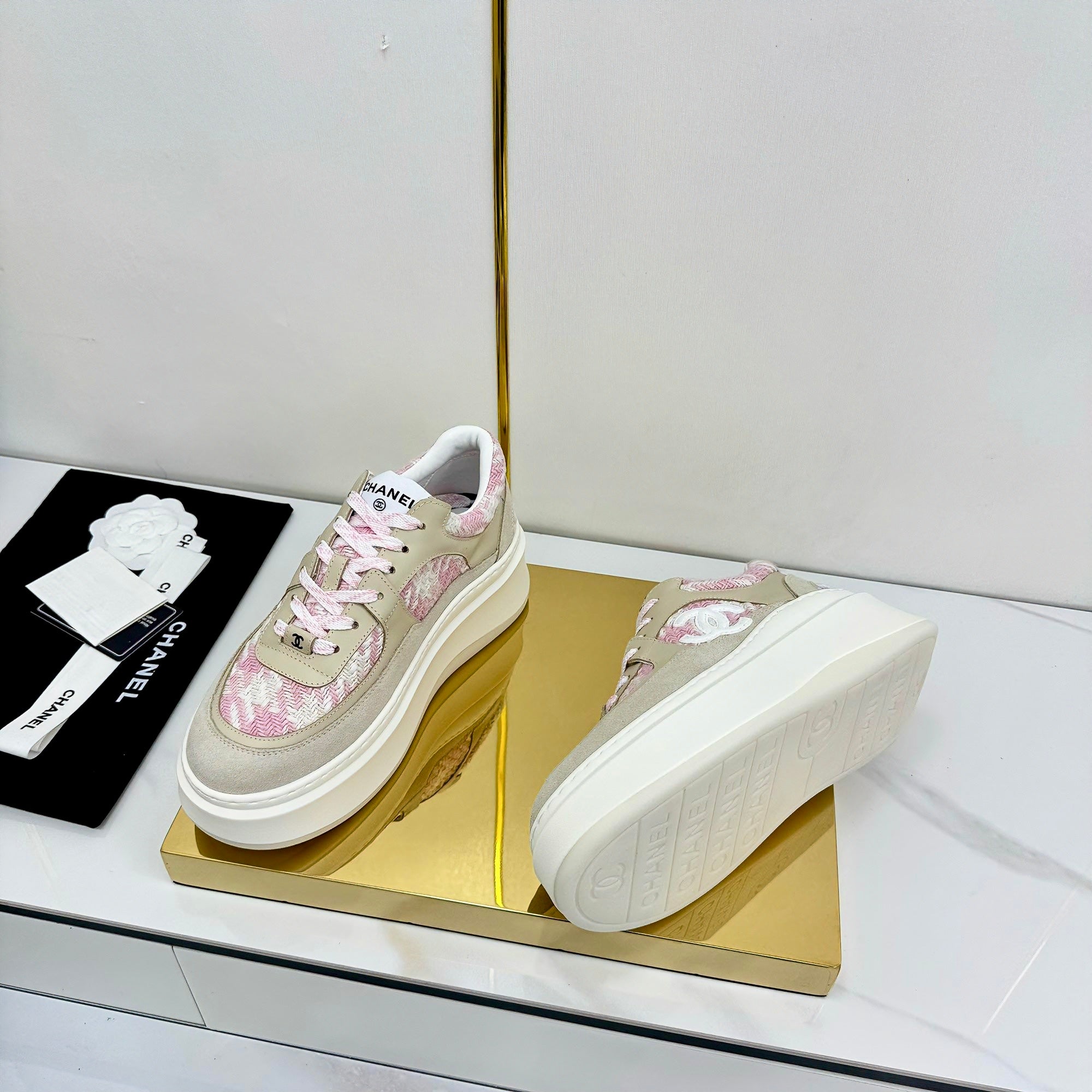CC 25 Platform Sneaker Pink Nude Cowhide 312953