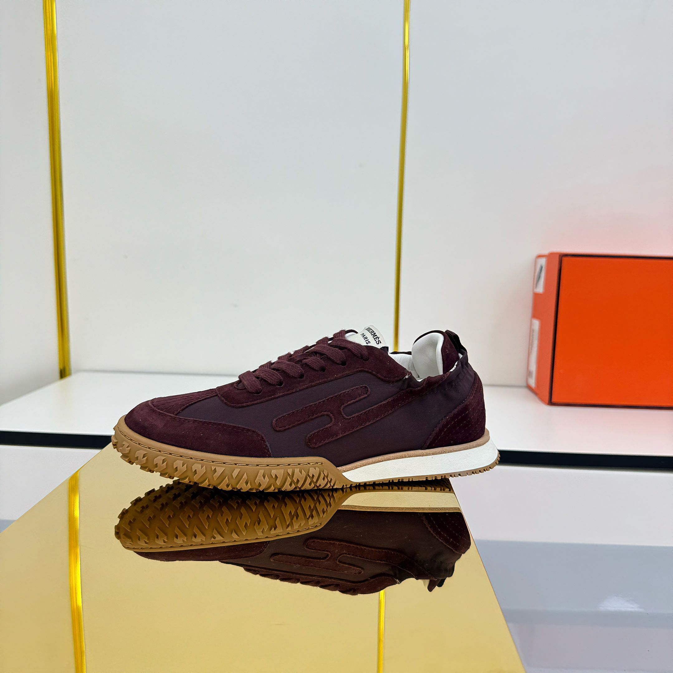 HM 2026 Casual Sneakers Dark Brown Fabric Suede 667351