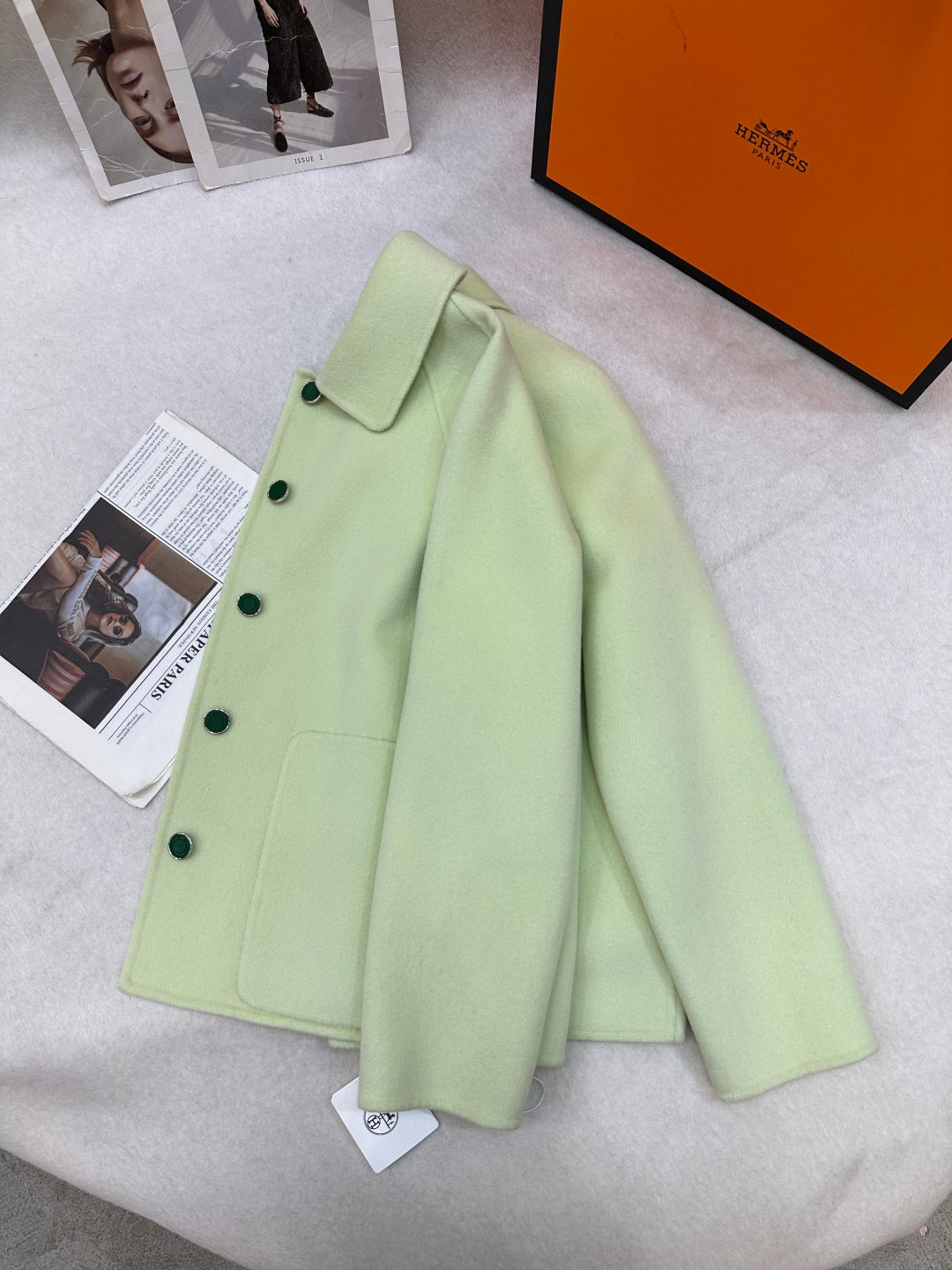 HM 25 Jacket Avocado Green Wool 02652