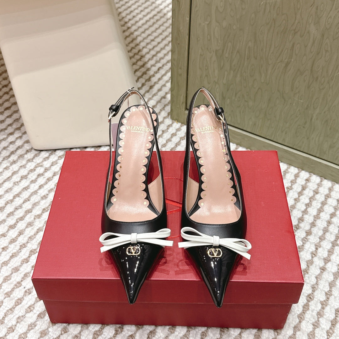 VT 26s Slingback 70 Black Patent Calfskin 612246