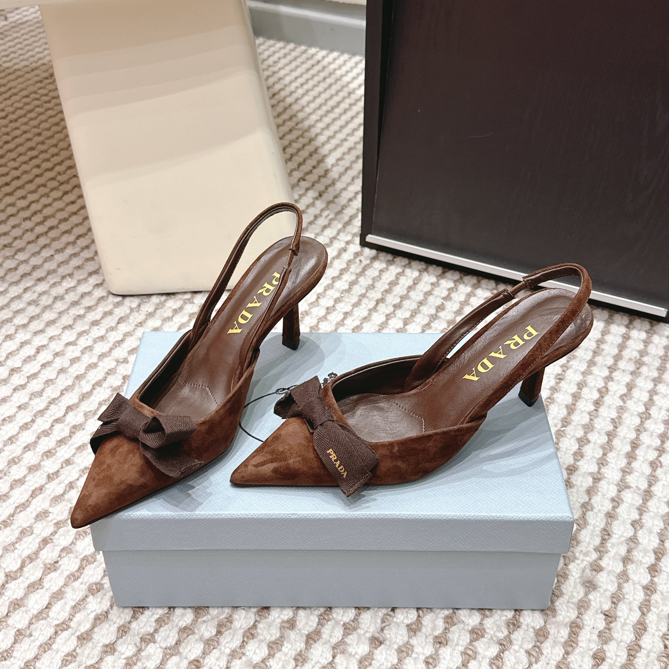 PRA 2026S Slingback 70 Brown Suede 657737