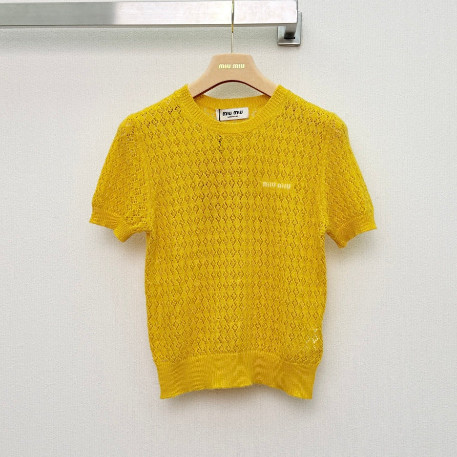 MiuMiu 2026 Shirt Yellow Wool 644462