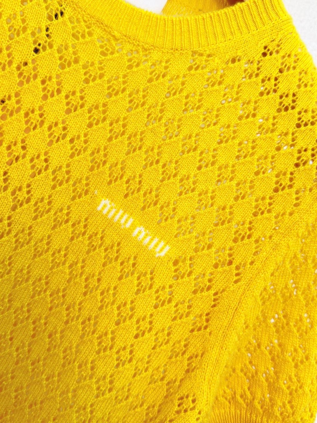 MiuMiu 2026 Shirt Yellow Wool 644462