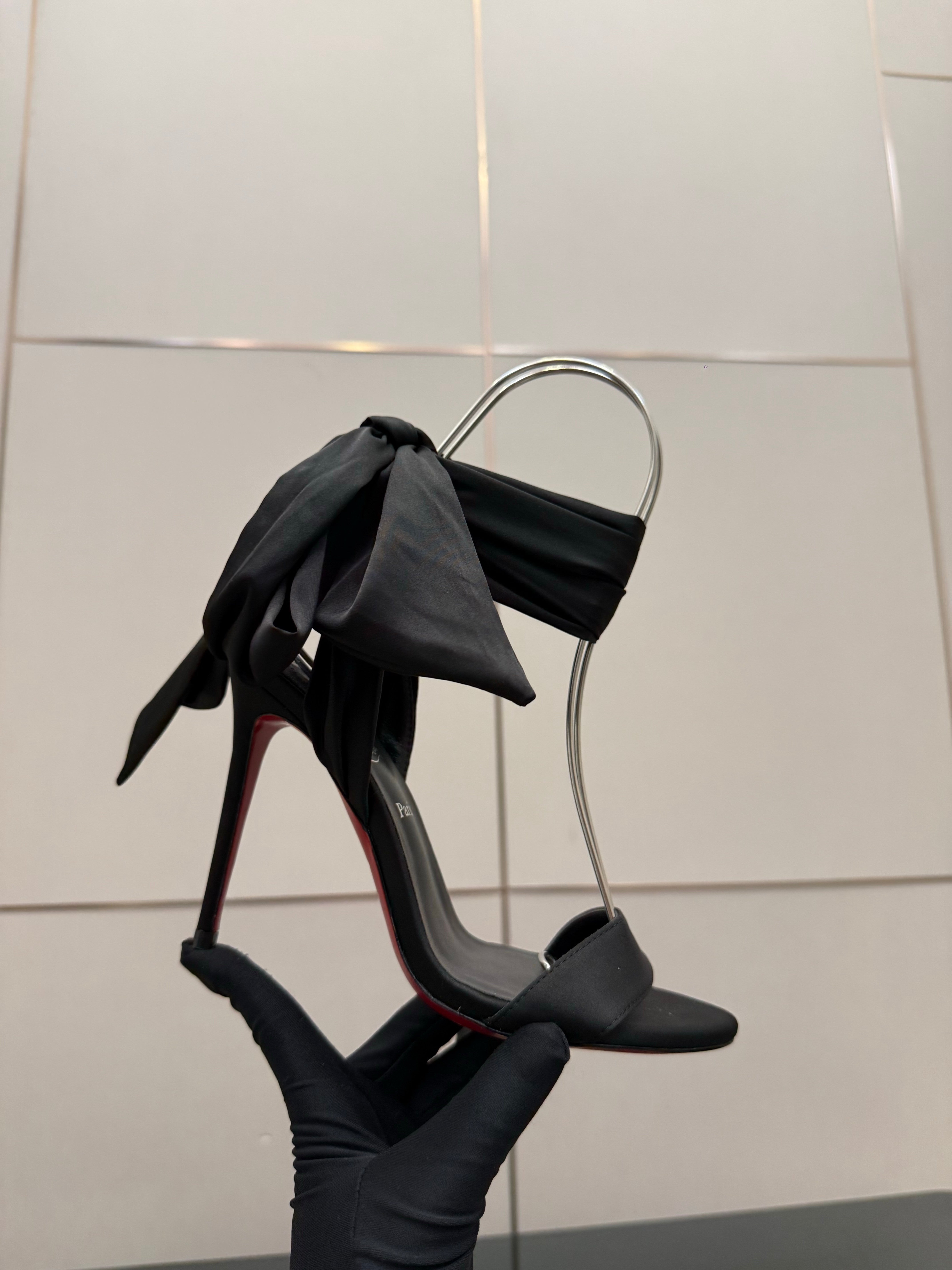 Christian Louboutin 2026 Sevillana 100mm Crepe Sandals Silk Sheepskin 791574